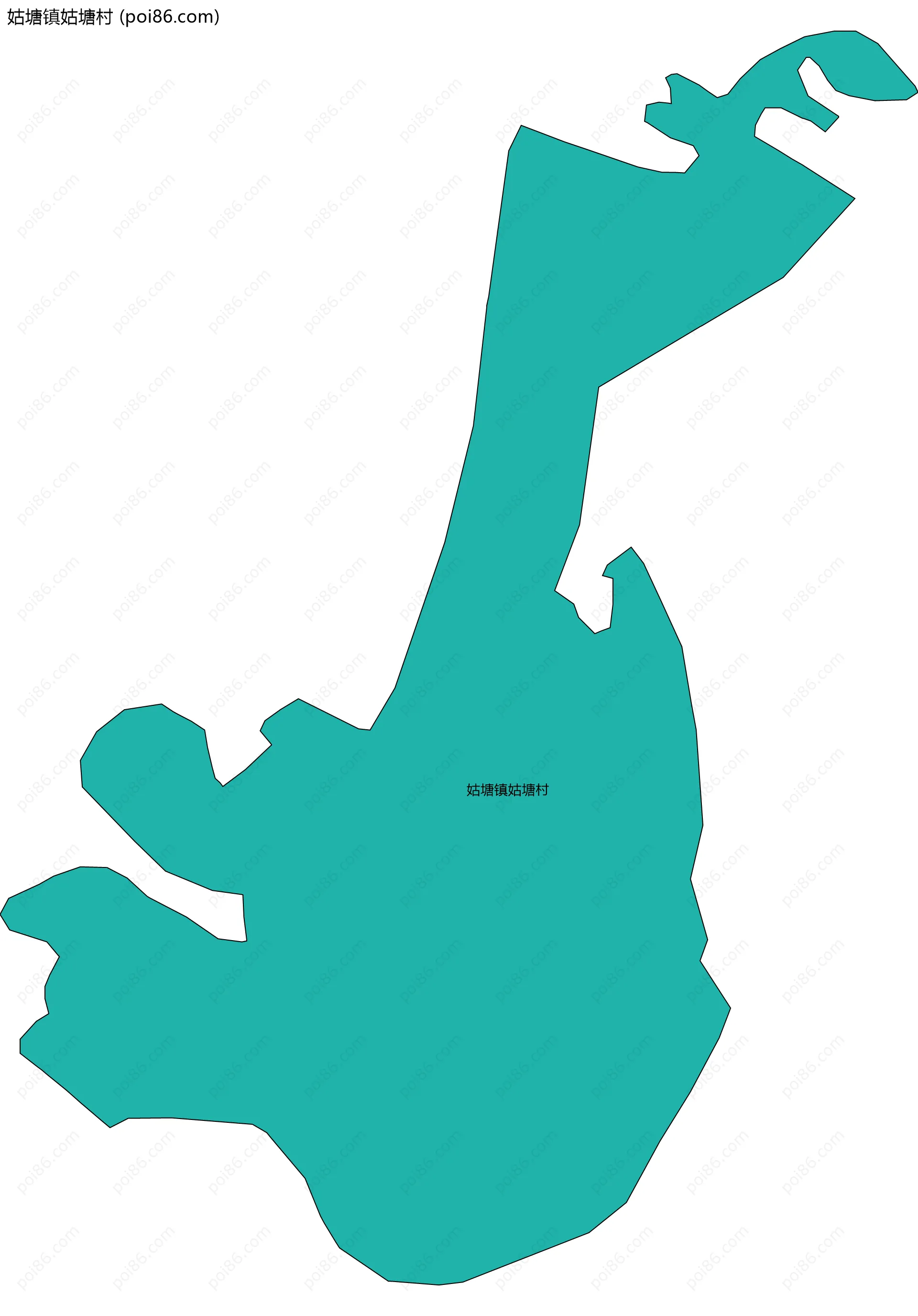 姑塘镇姑塘村边界地图