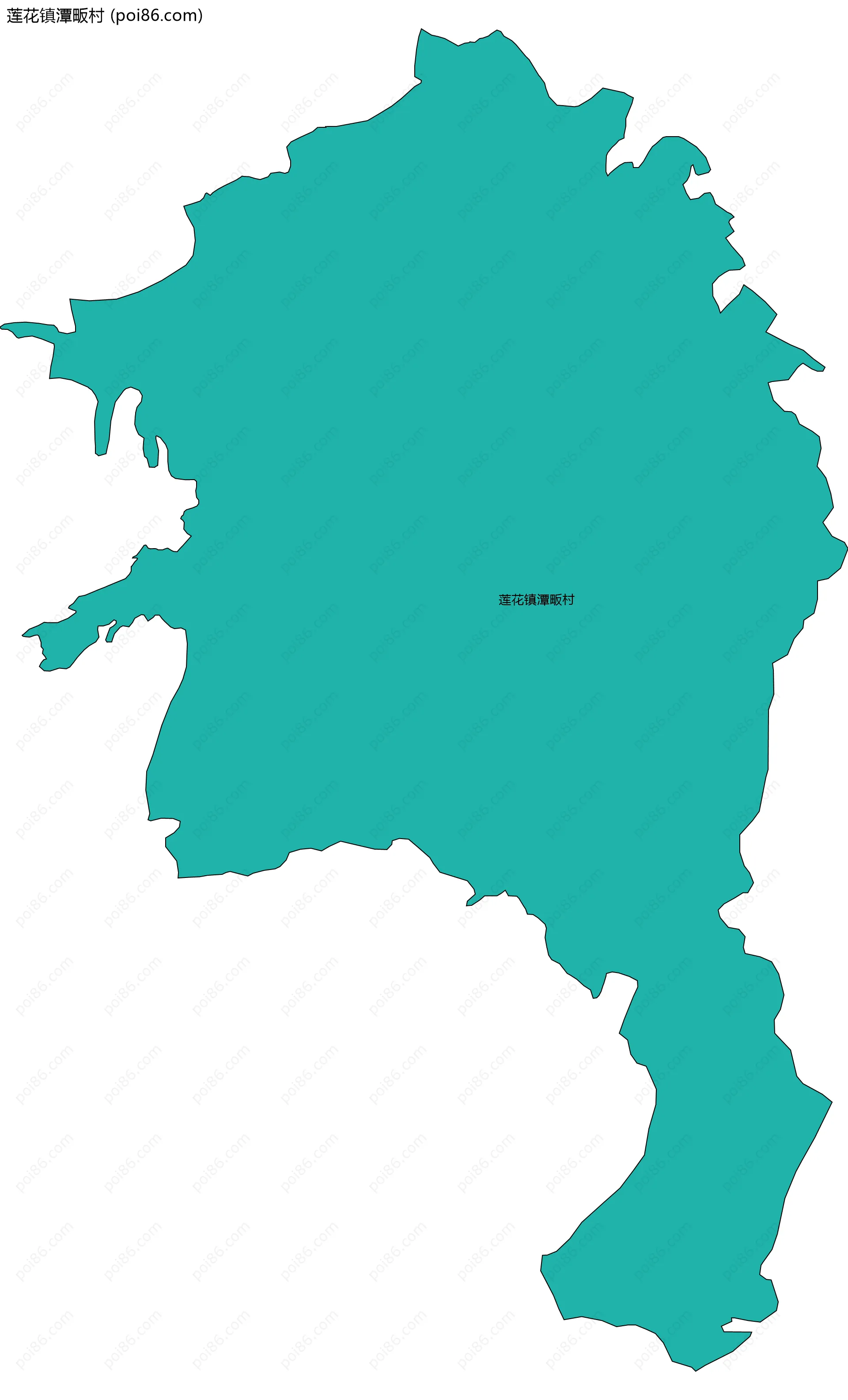 莲花镇潭畈村边界地图