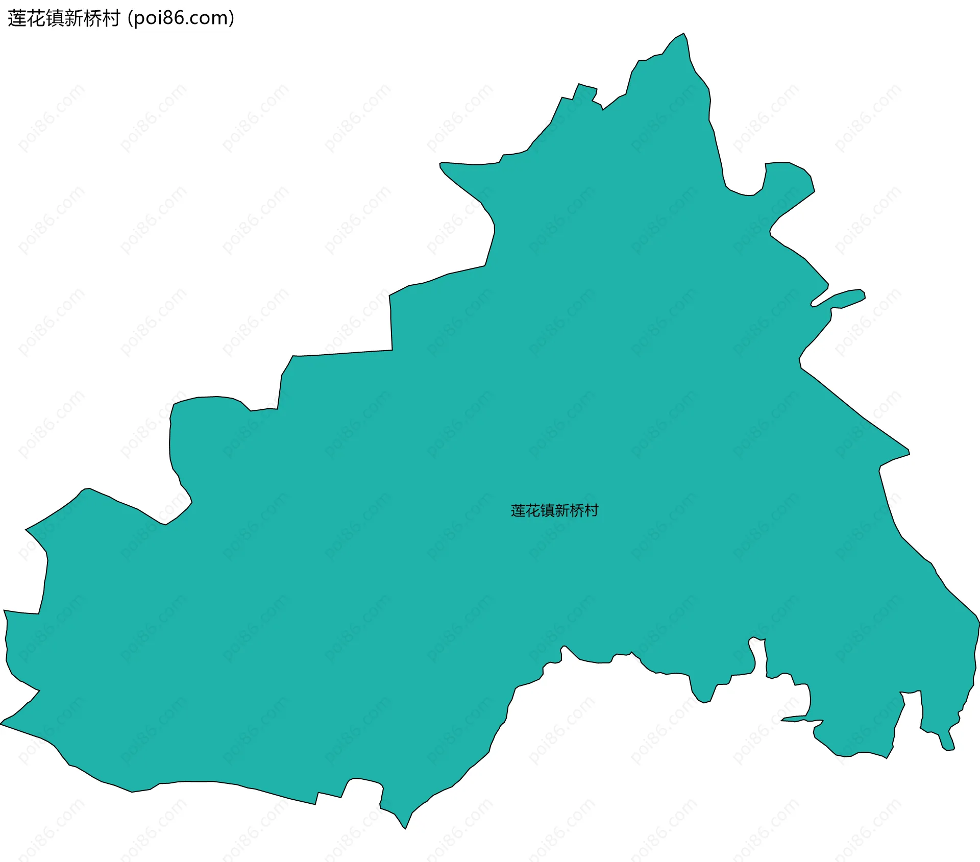 莲花镇新桥村边界地图