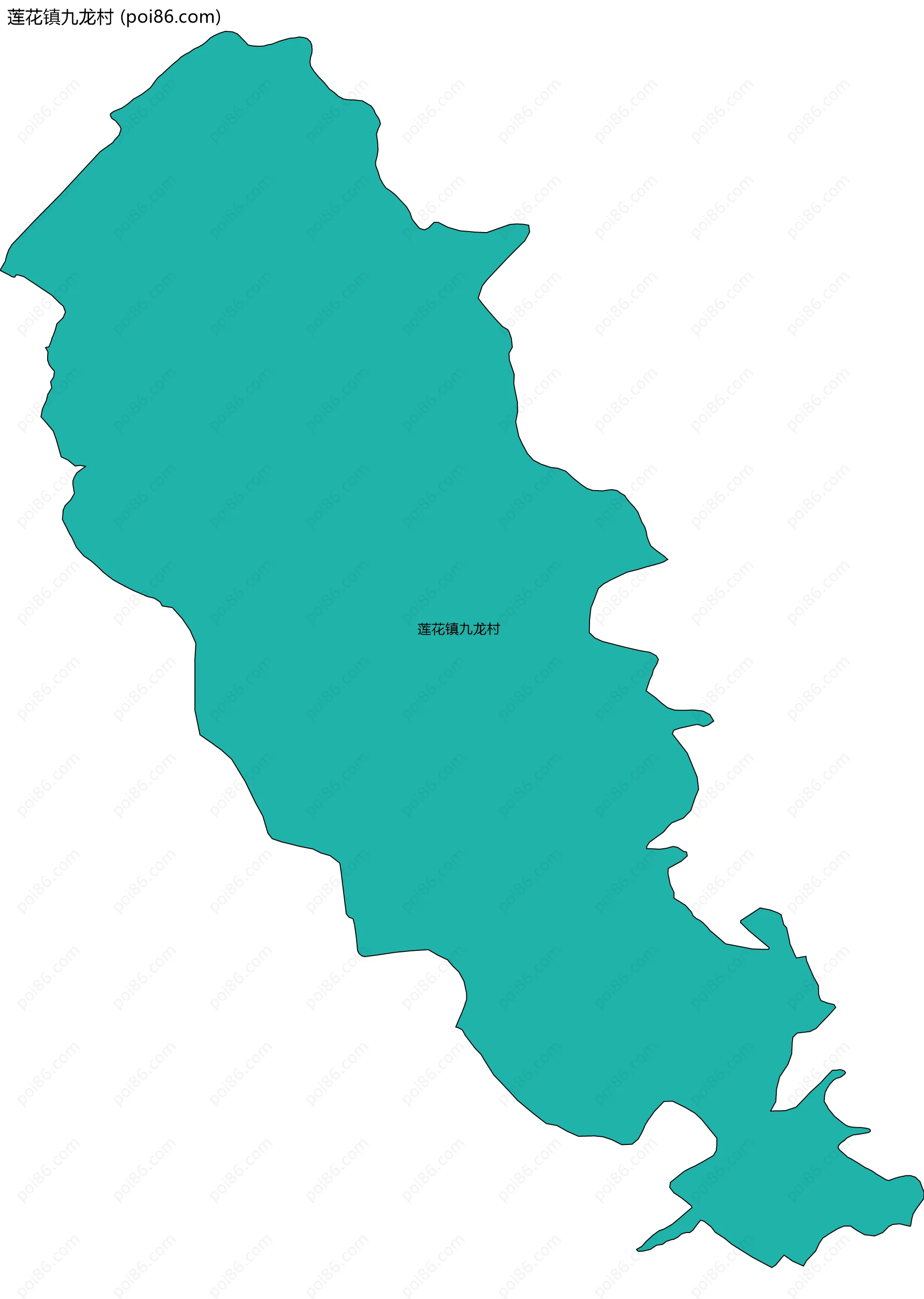 莲花镇九龙村边界地图