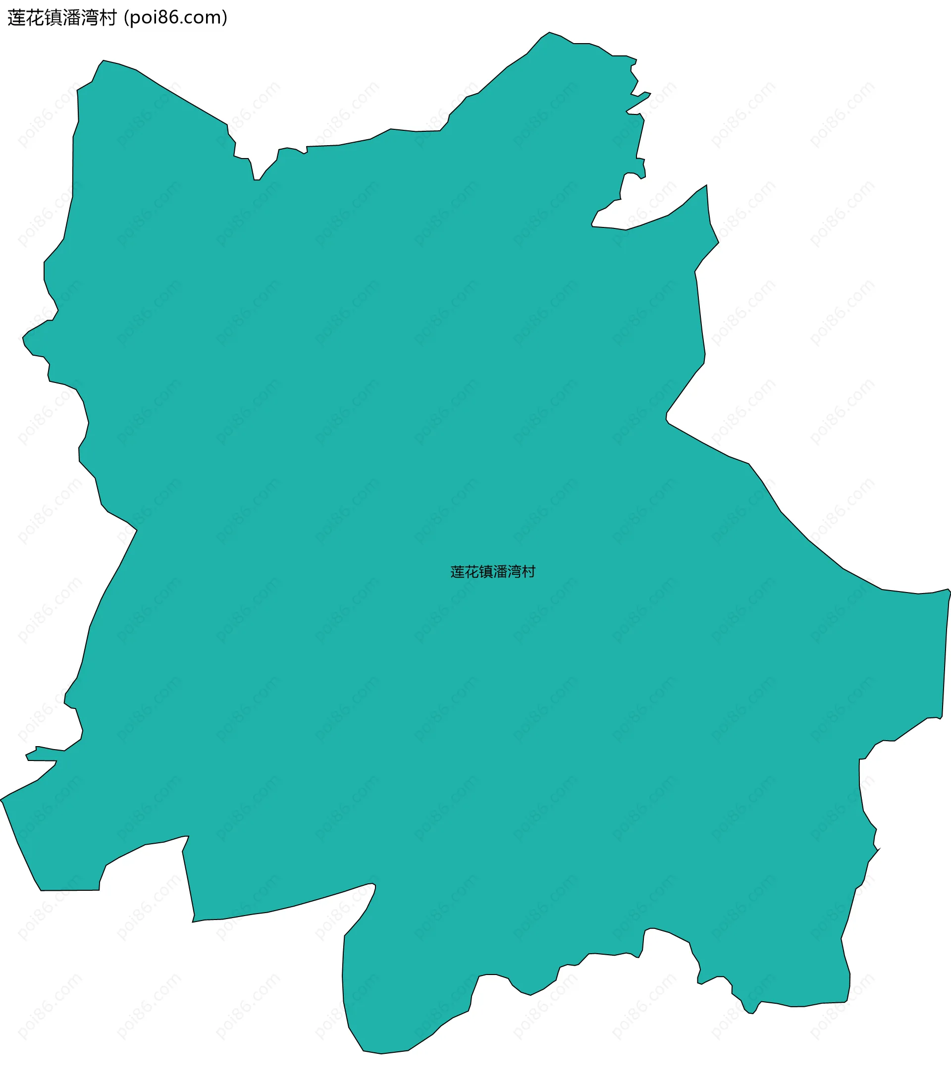 莲花镇潘湾村边界地图