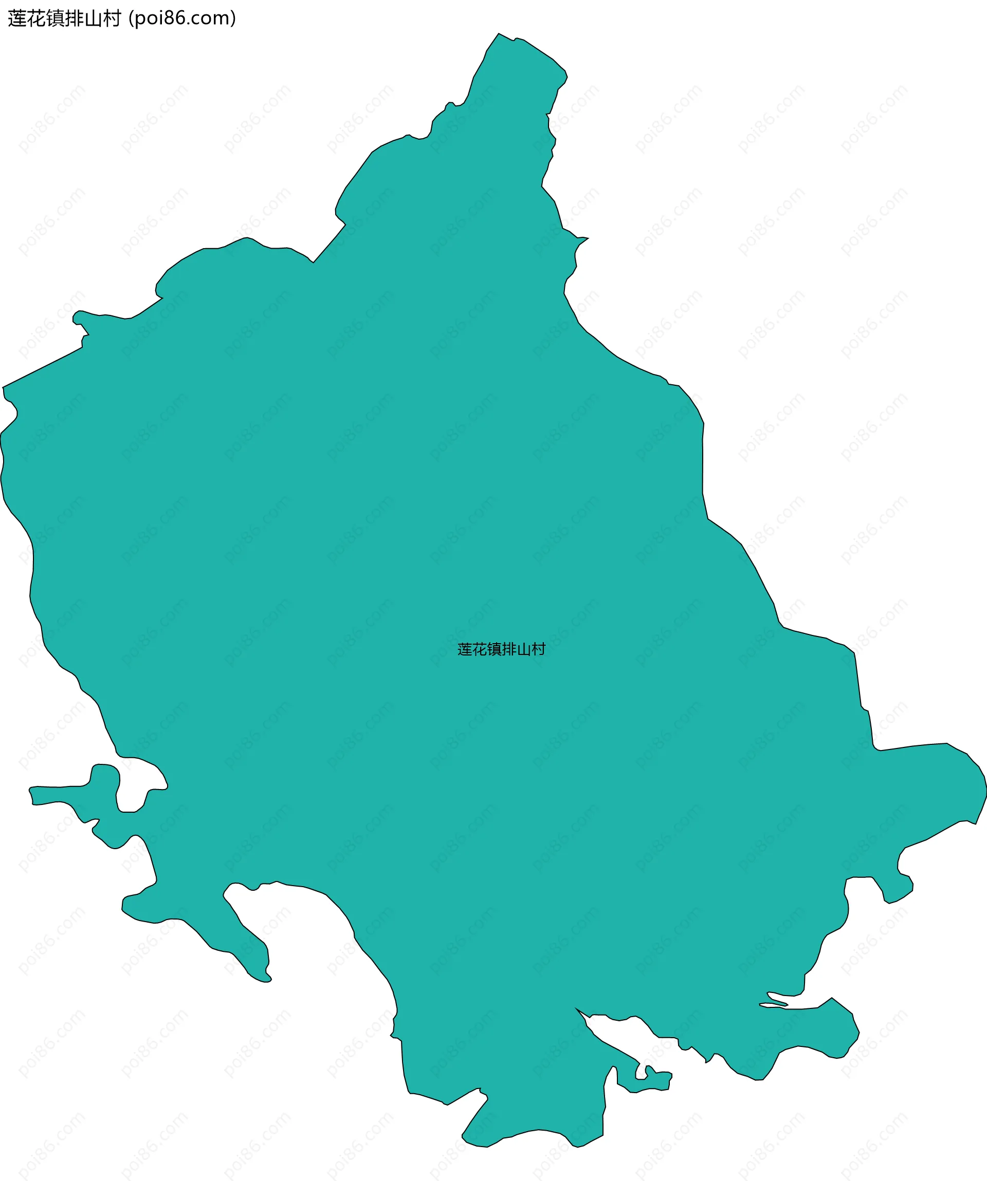 莲花镇排山村边界地图