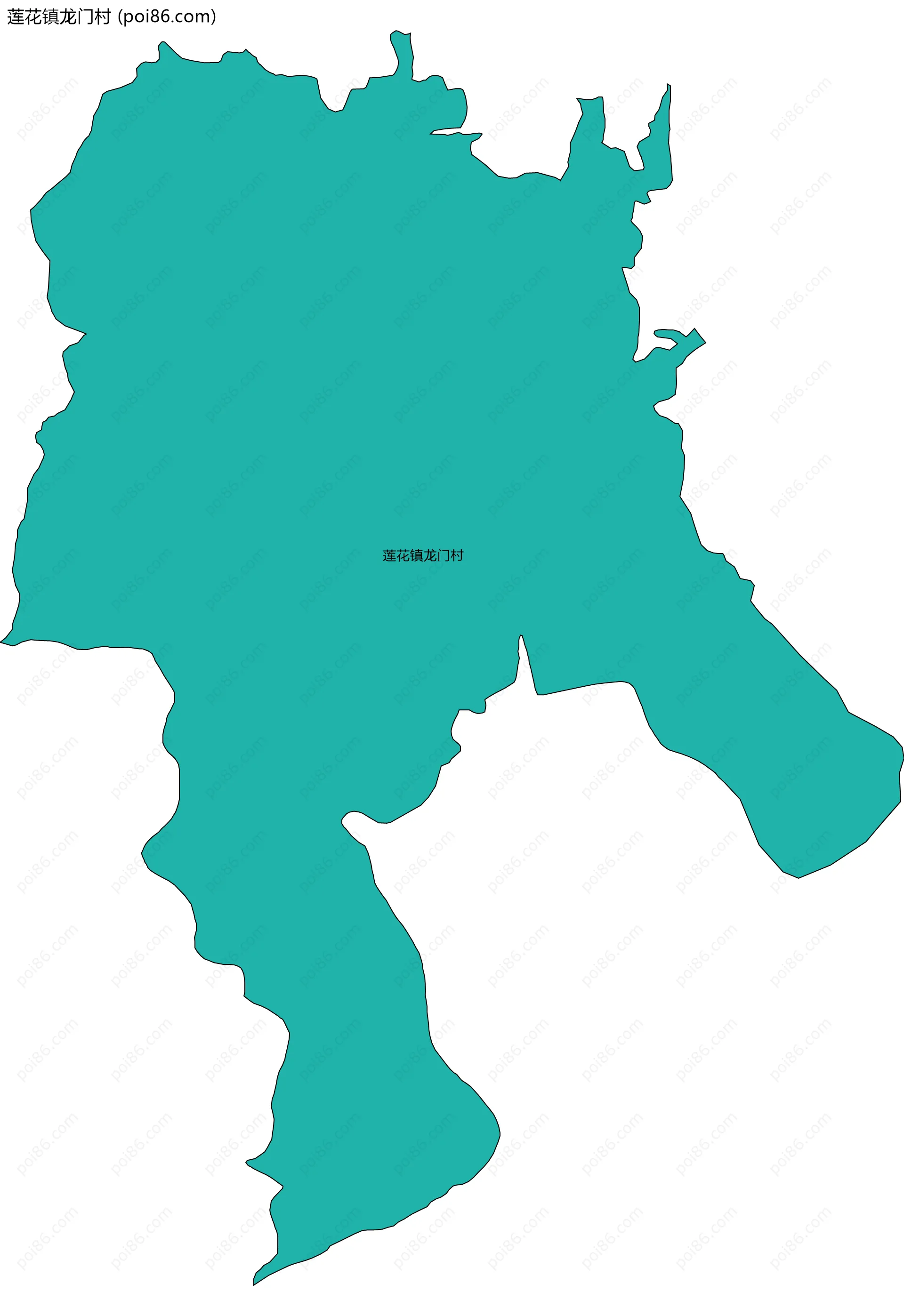 莲花镇龙门村边界地图