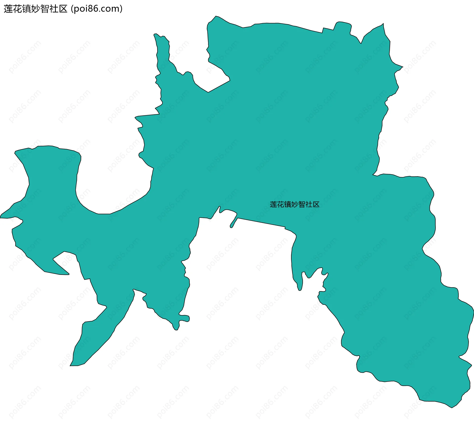 莲花镇妙智社区边界地图