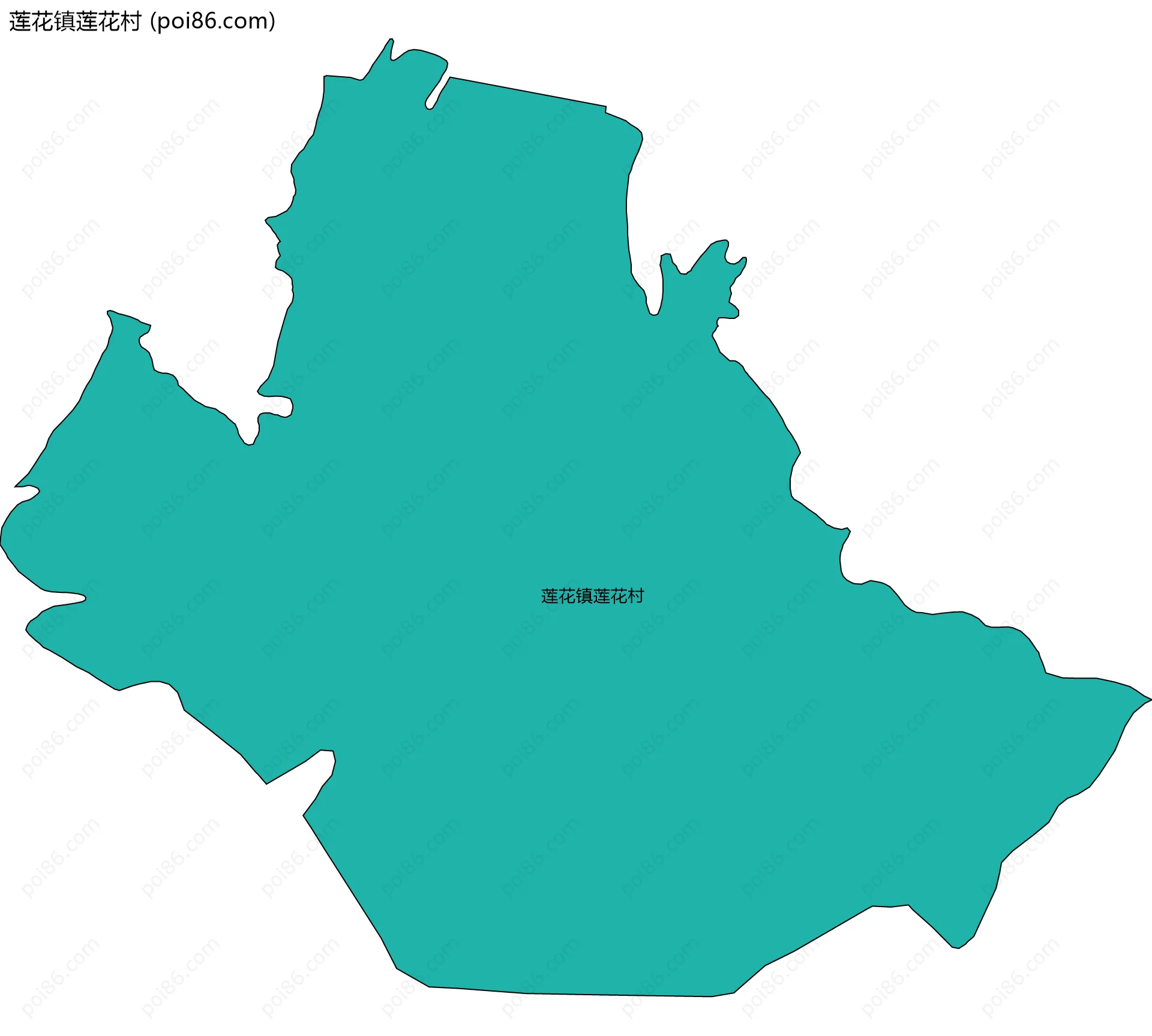 莲花镇莲花村边界地图