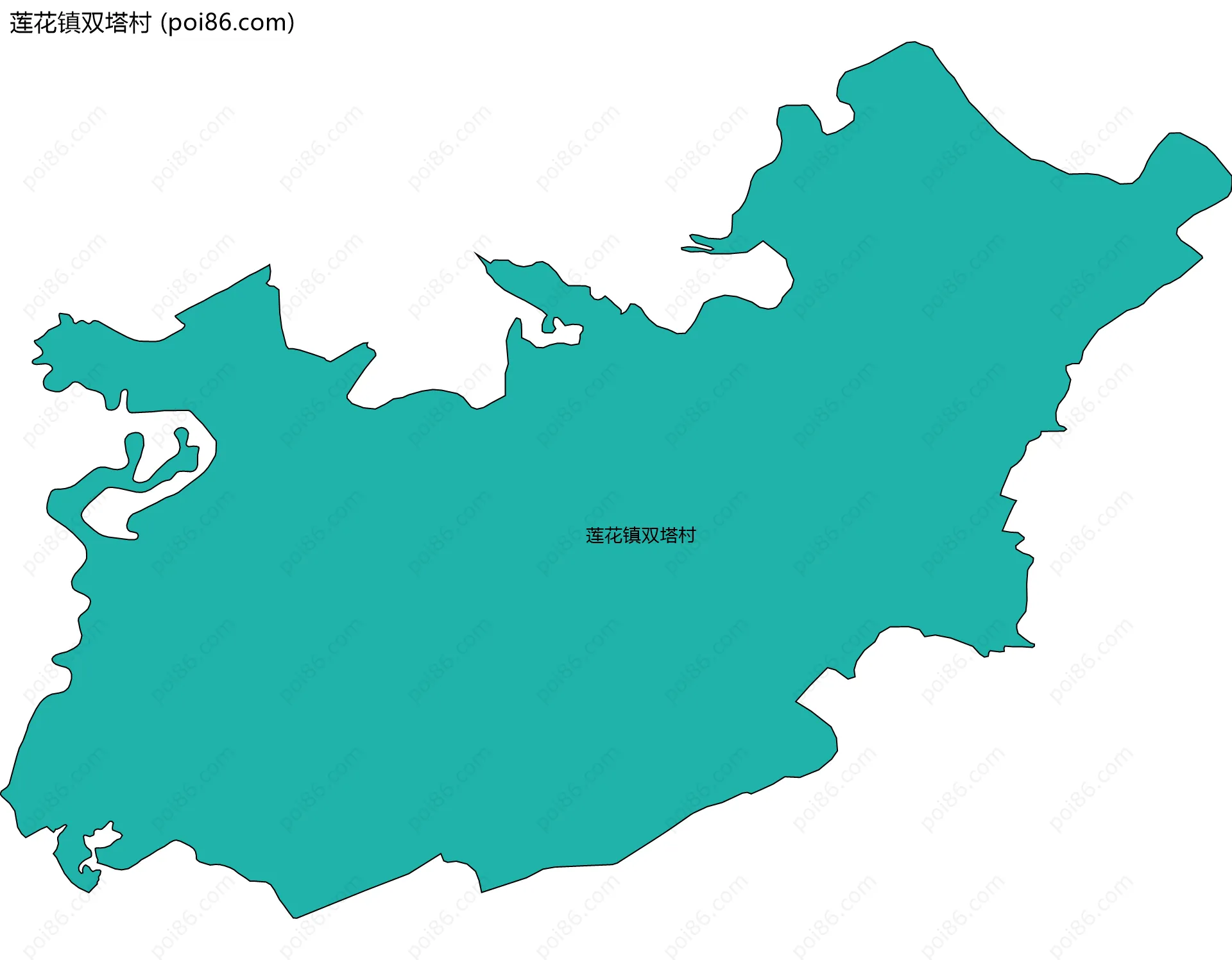 莲花镇双塔村边界地图