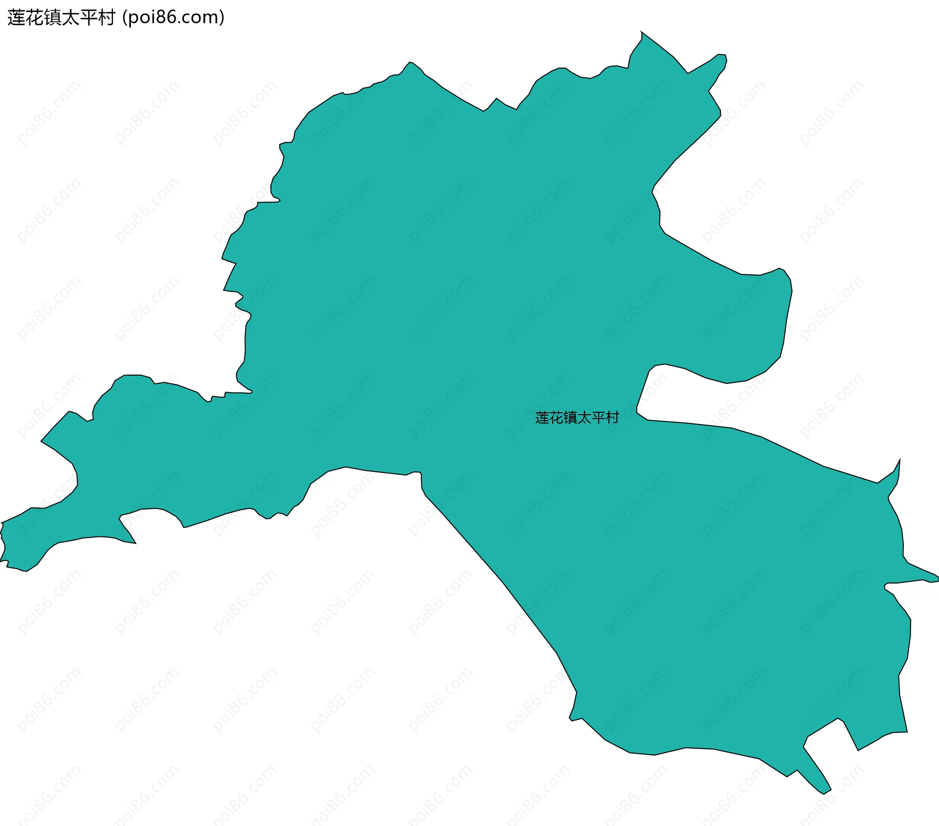 莲花镇太平村边界地图