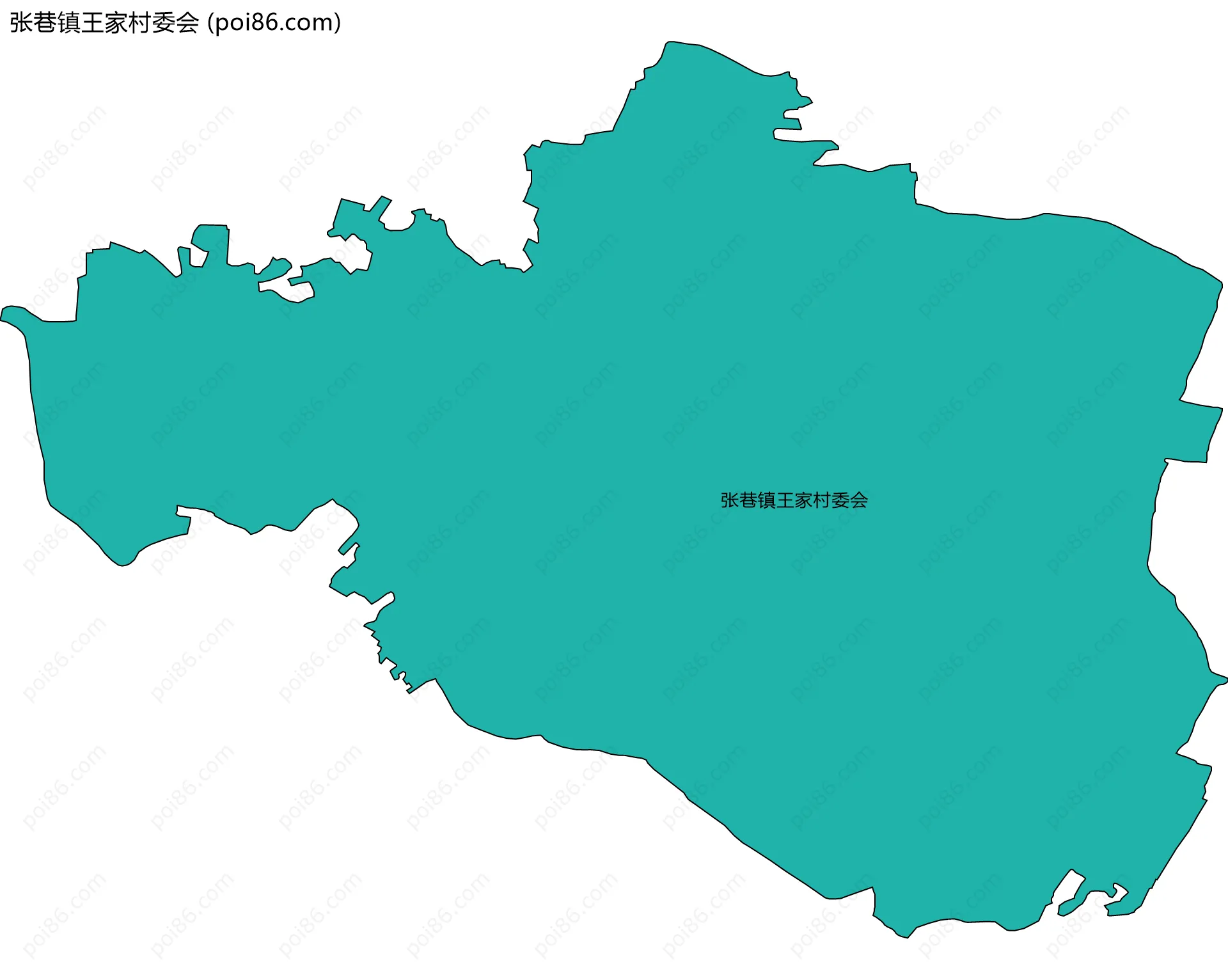 张巷镇王家村委会边界地图