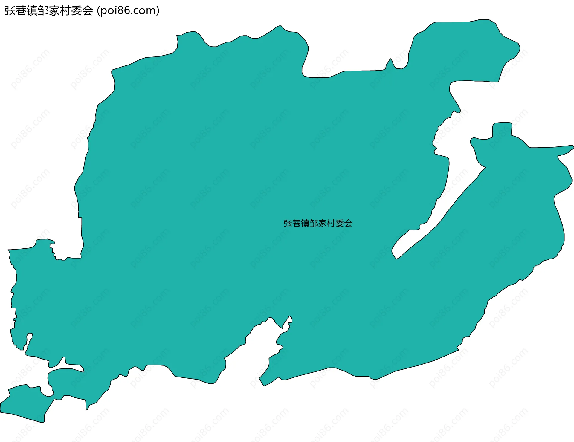张巷镇邹家村委会边界地图