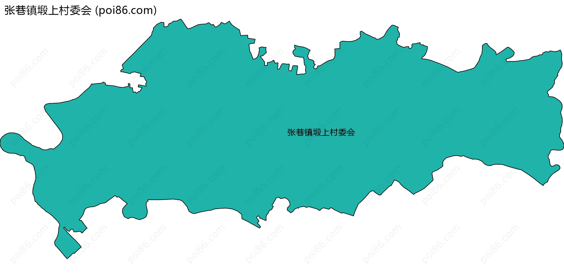 张巷镇塅上村委会边界地图