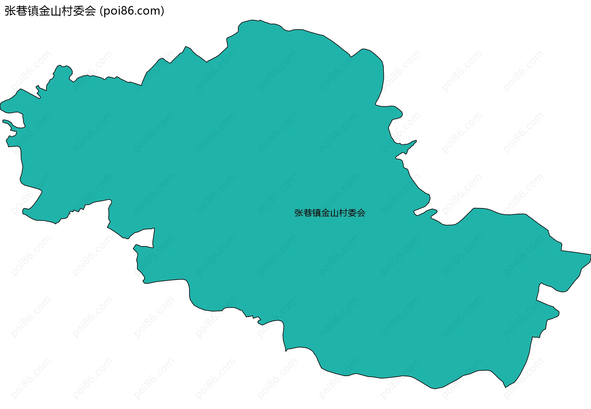 张巷镇金山村委会边界地图