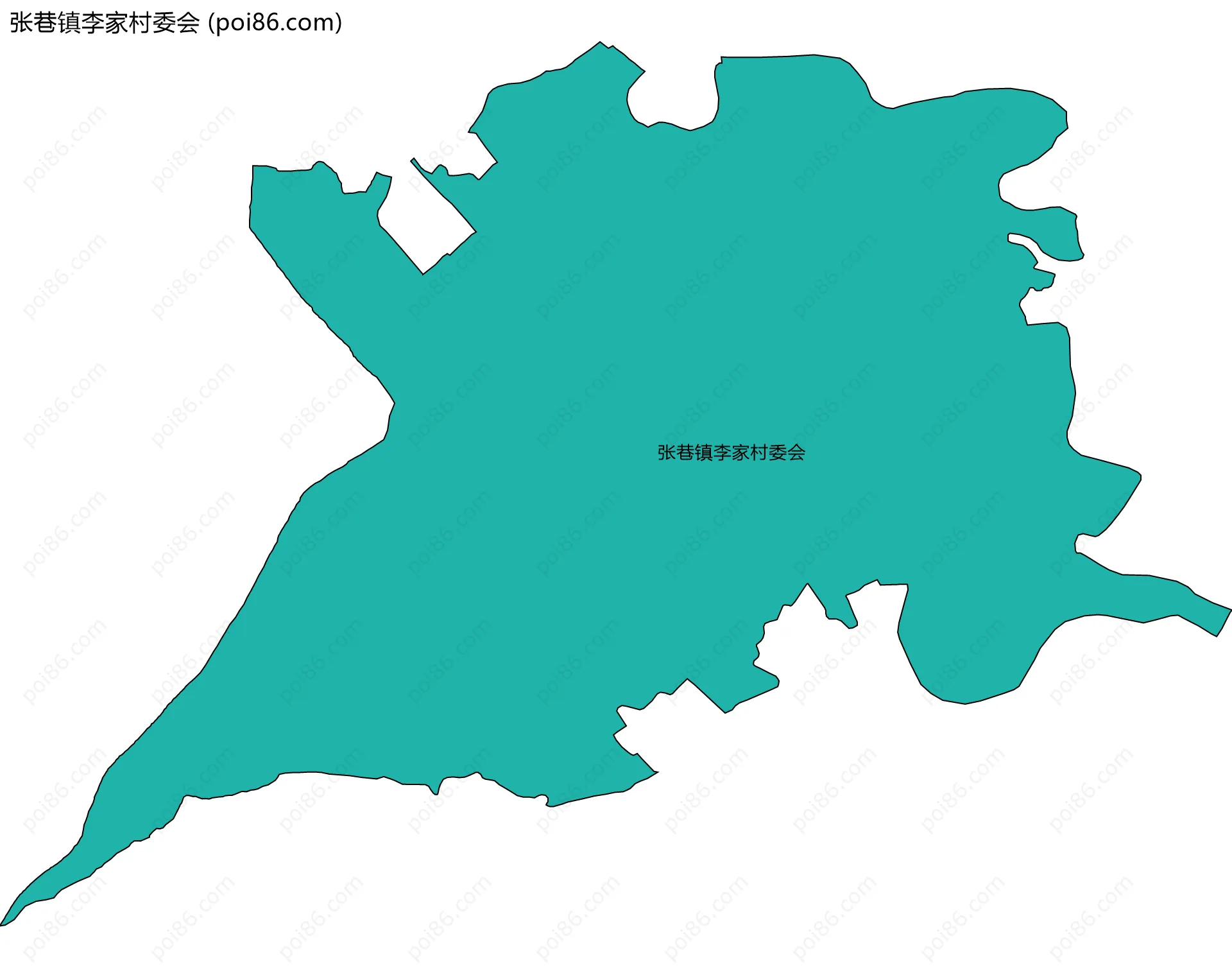 张巷镇李家村委会边界地图