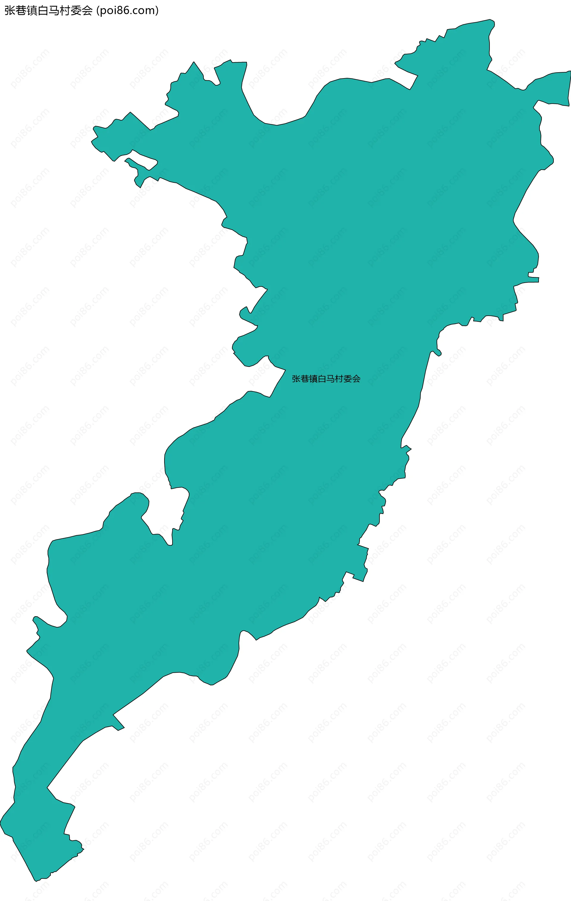 张巷镇白马村委会边界地图