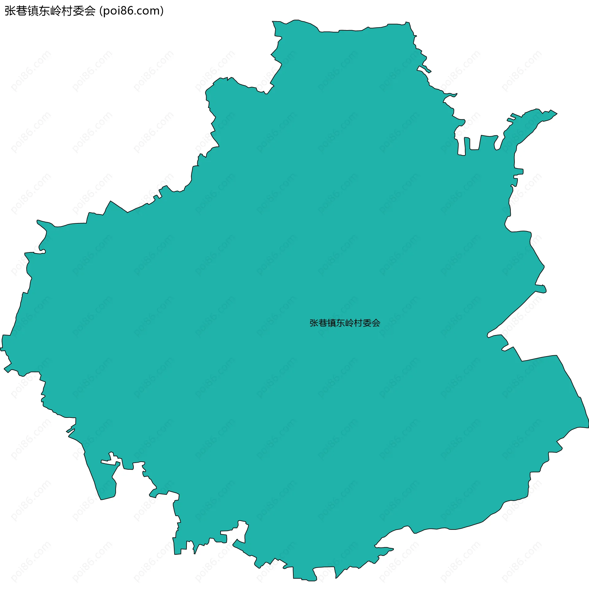 张巷镇东岭村委会边界地图