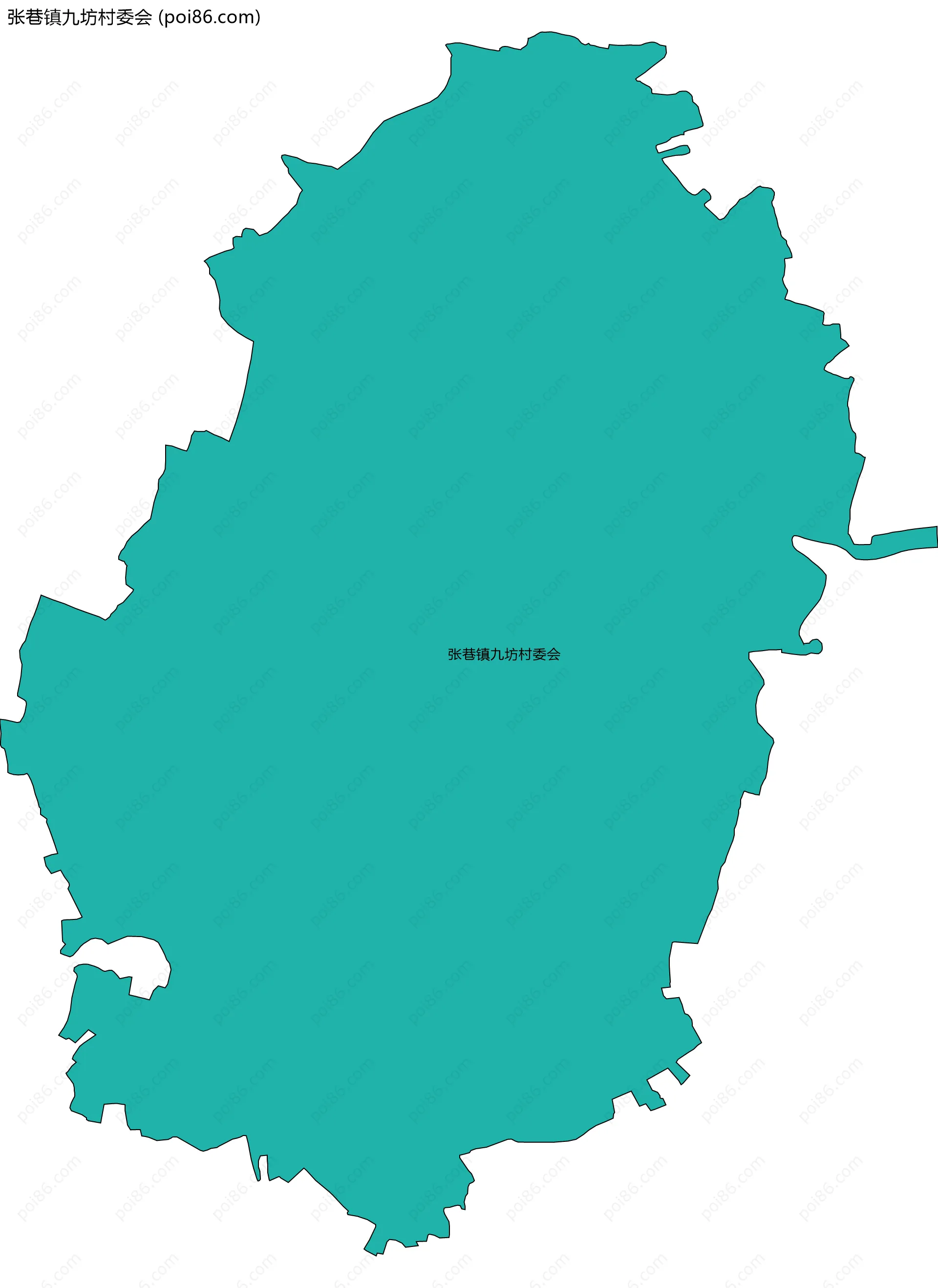 张巷镇九坊村委会边界地图