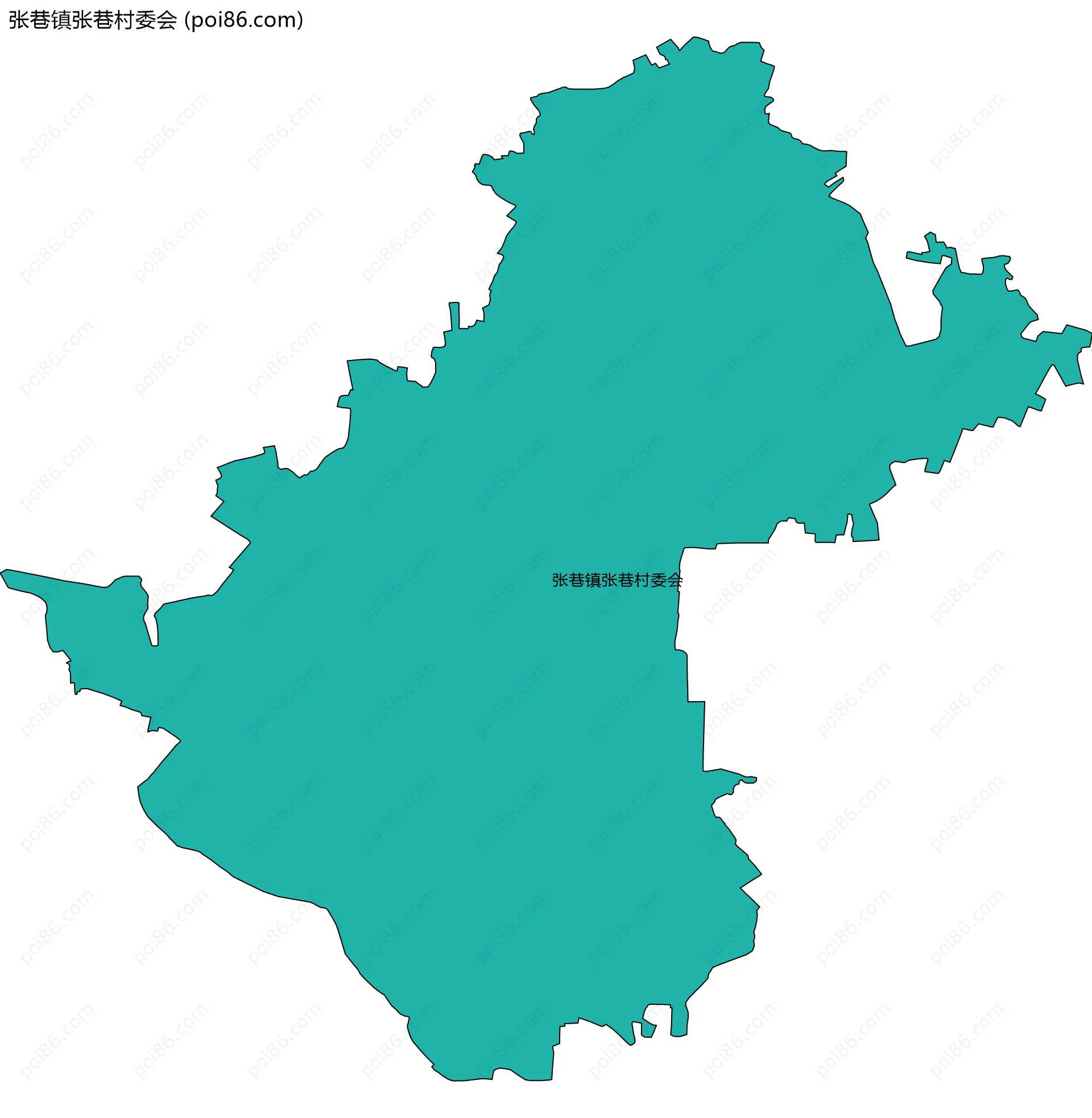 张巷镇张巷村委会边界地图