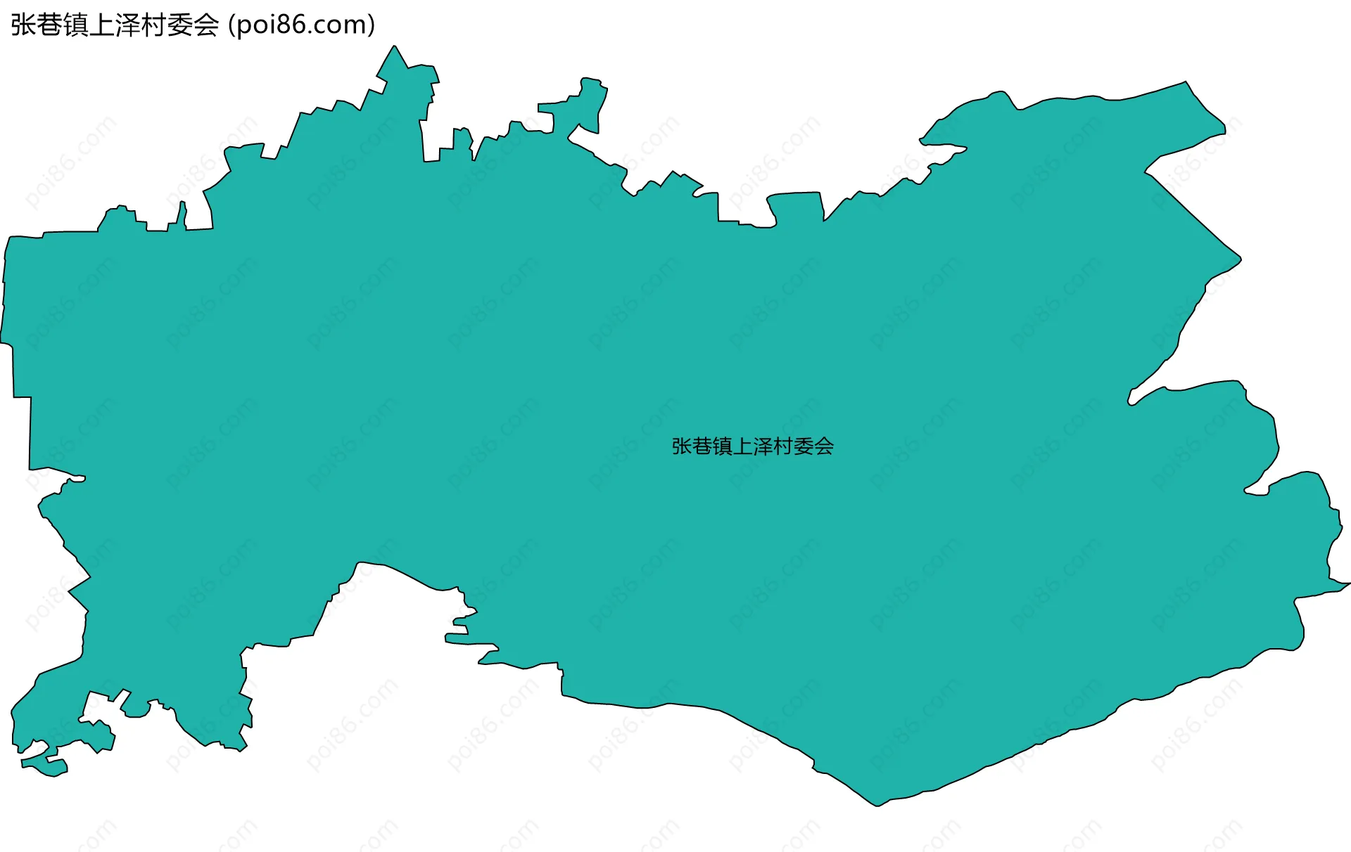 张巷镇上泽村委会边界地图