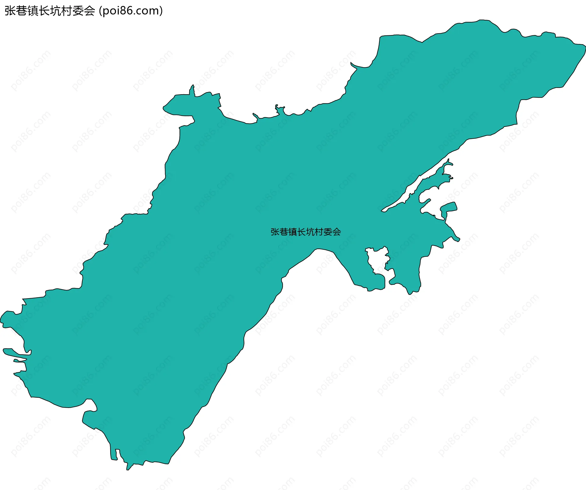 张巷镇长坑村委会边界地图