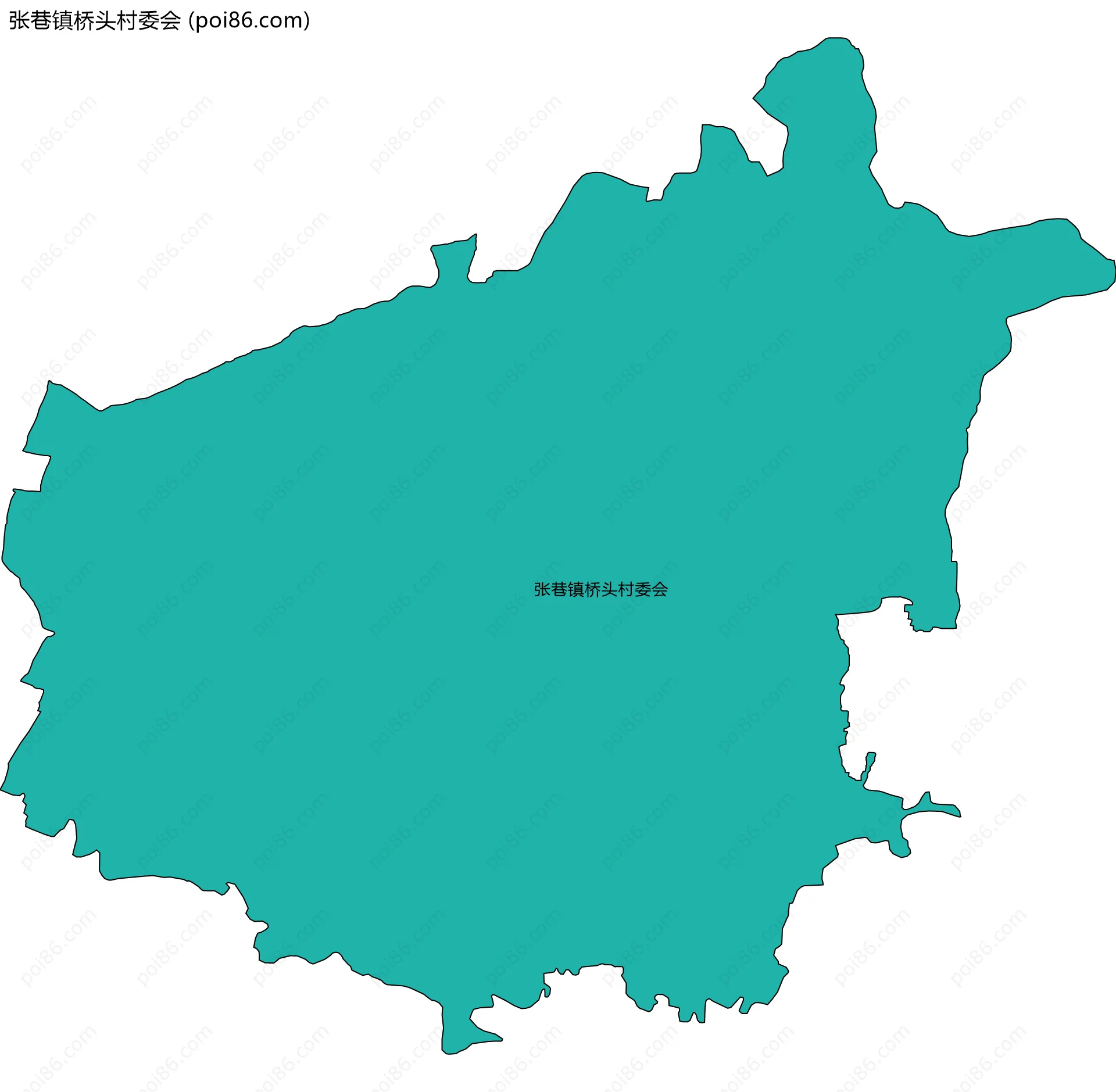 张巷镇桥头村委会边界地图