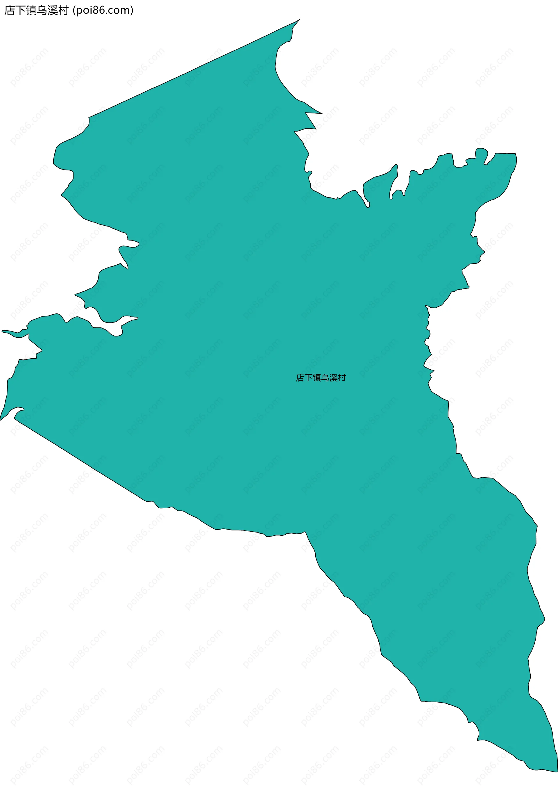 店下镇乌溪村边界地图