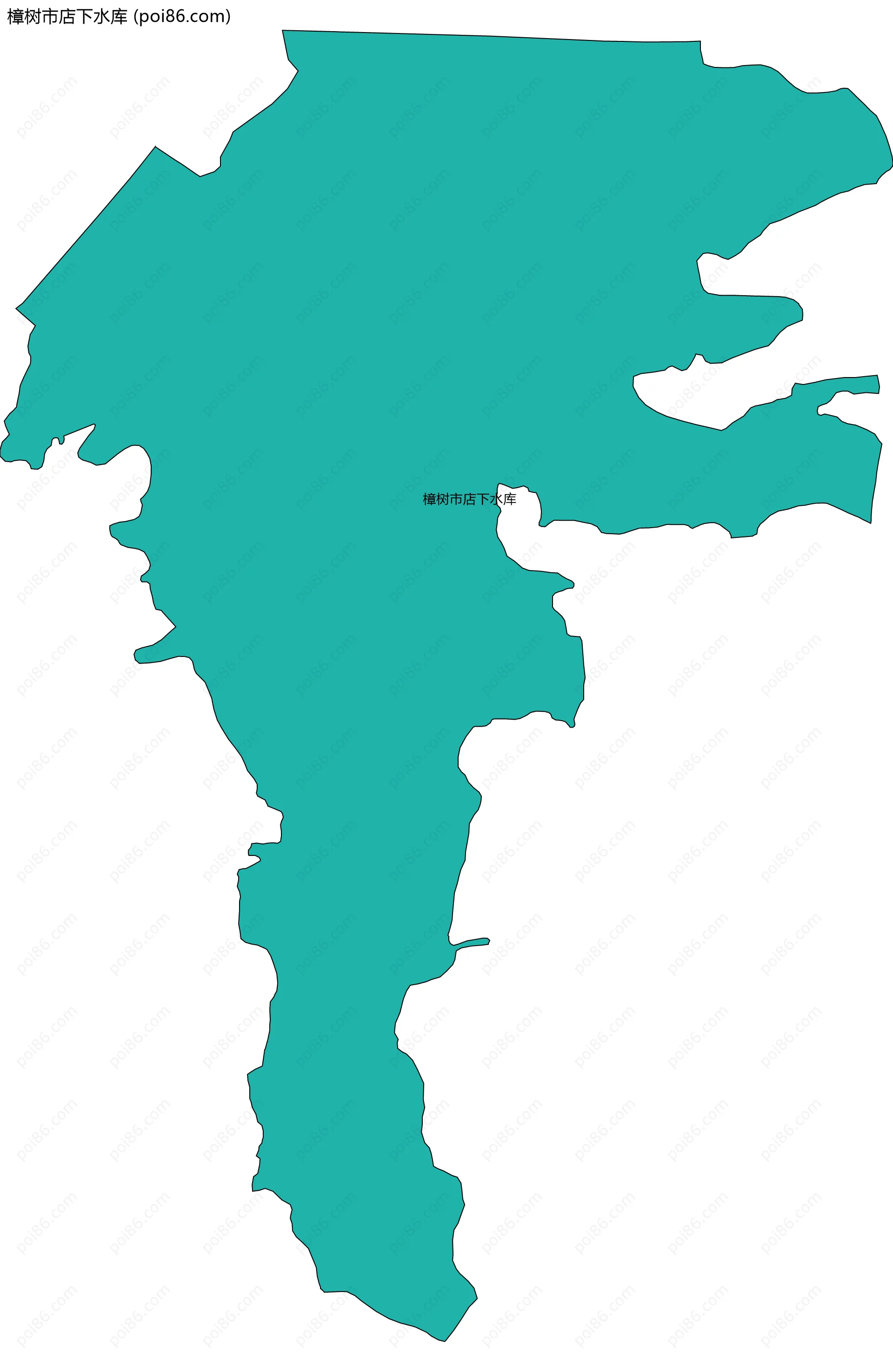 樟树市店下水库边界地图