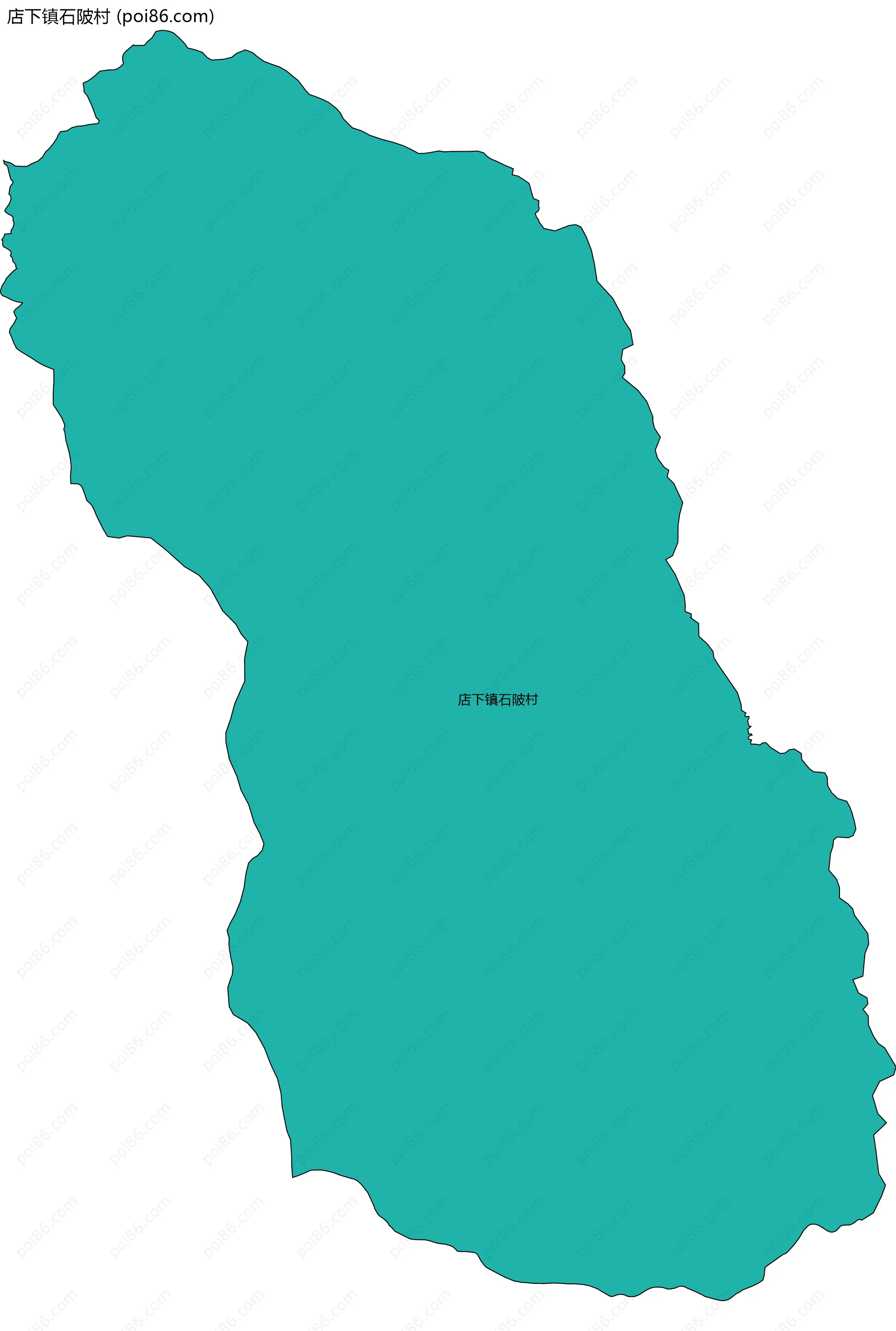 店下镇石陂村边界地图