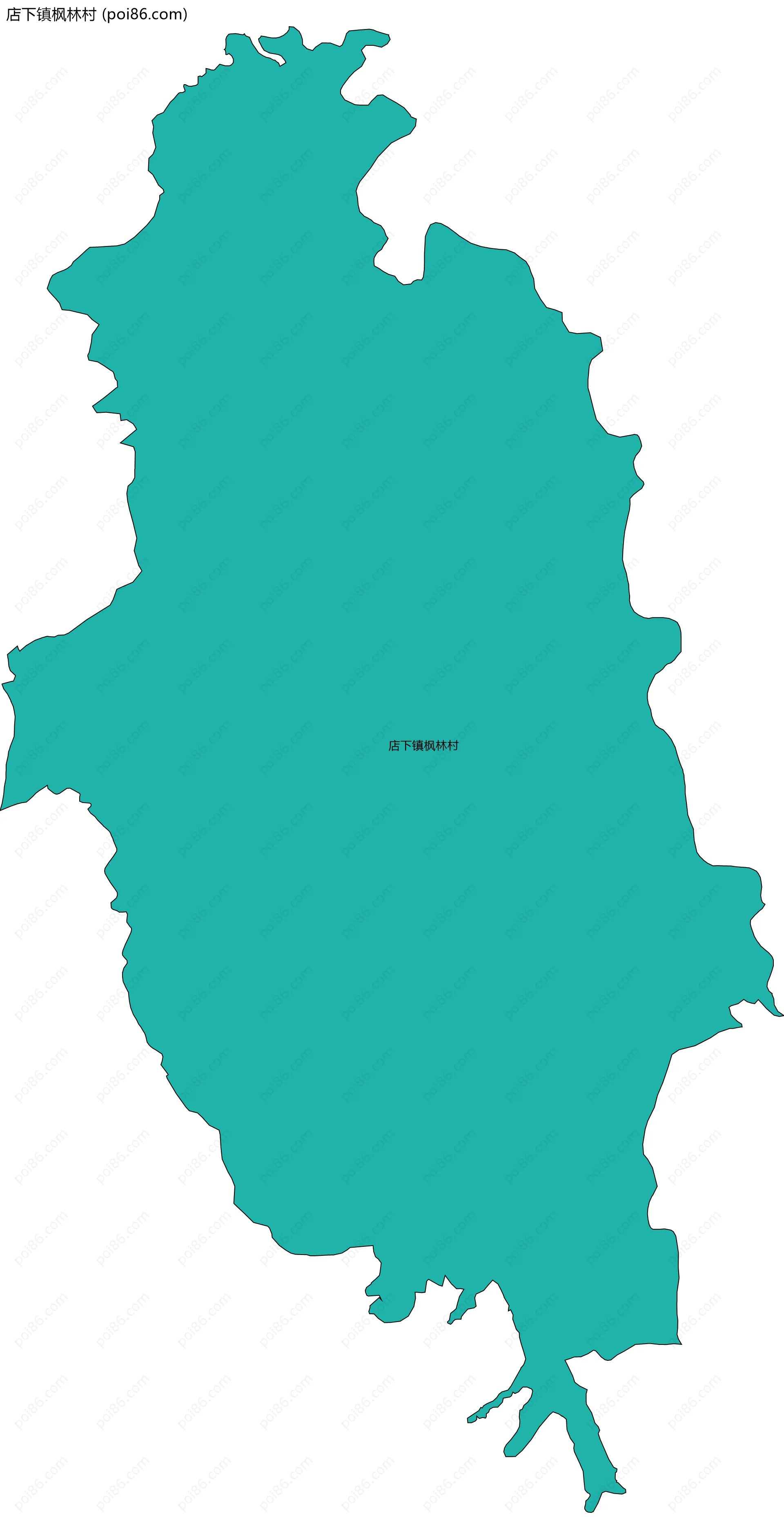 店下镇枫林村边界地图