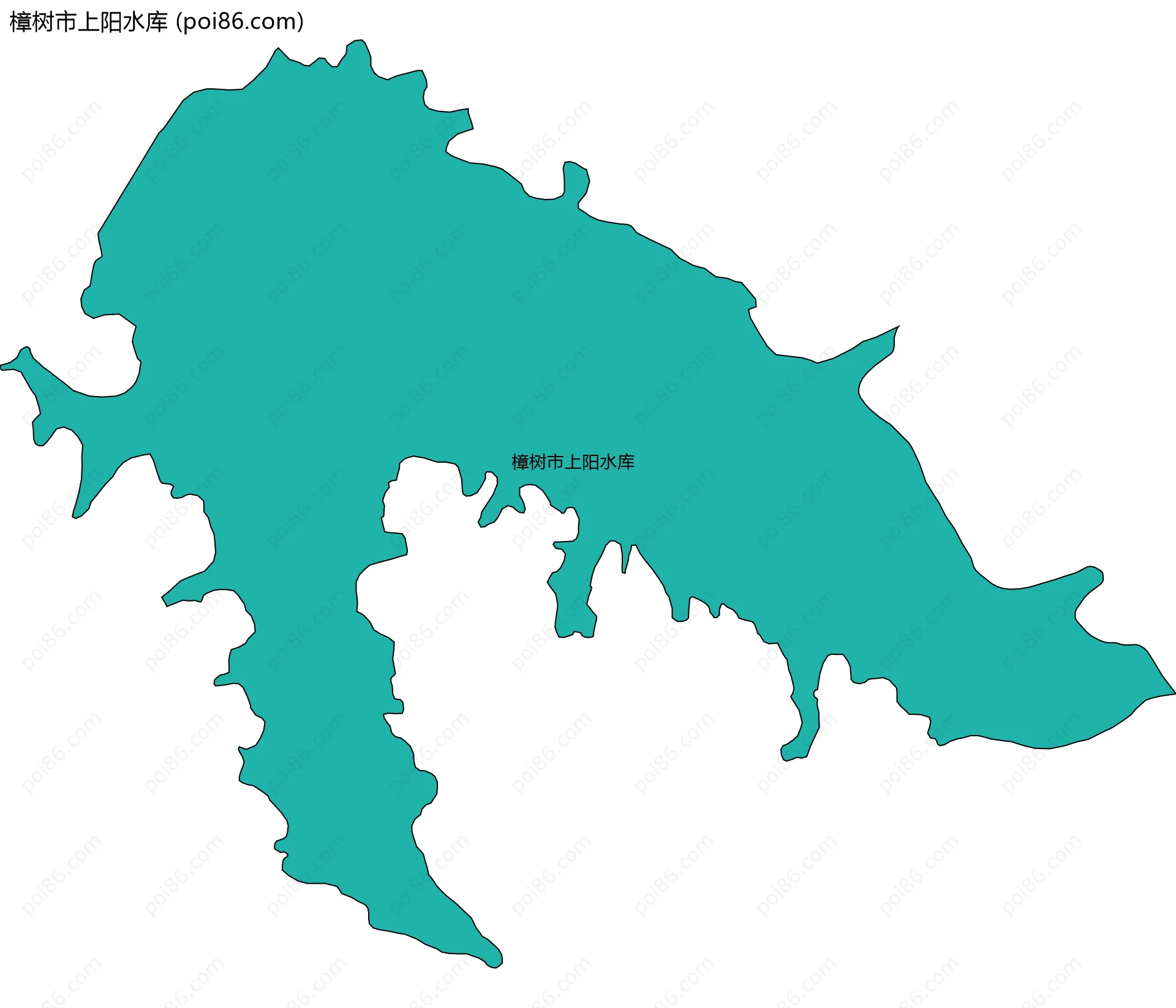 樟树市上阳水库边界地图