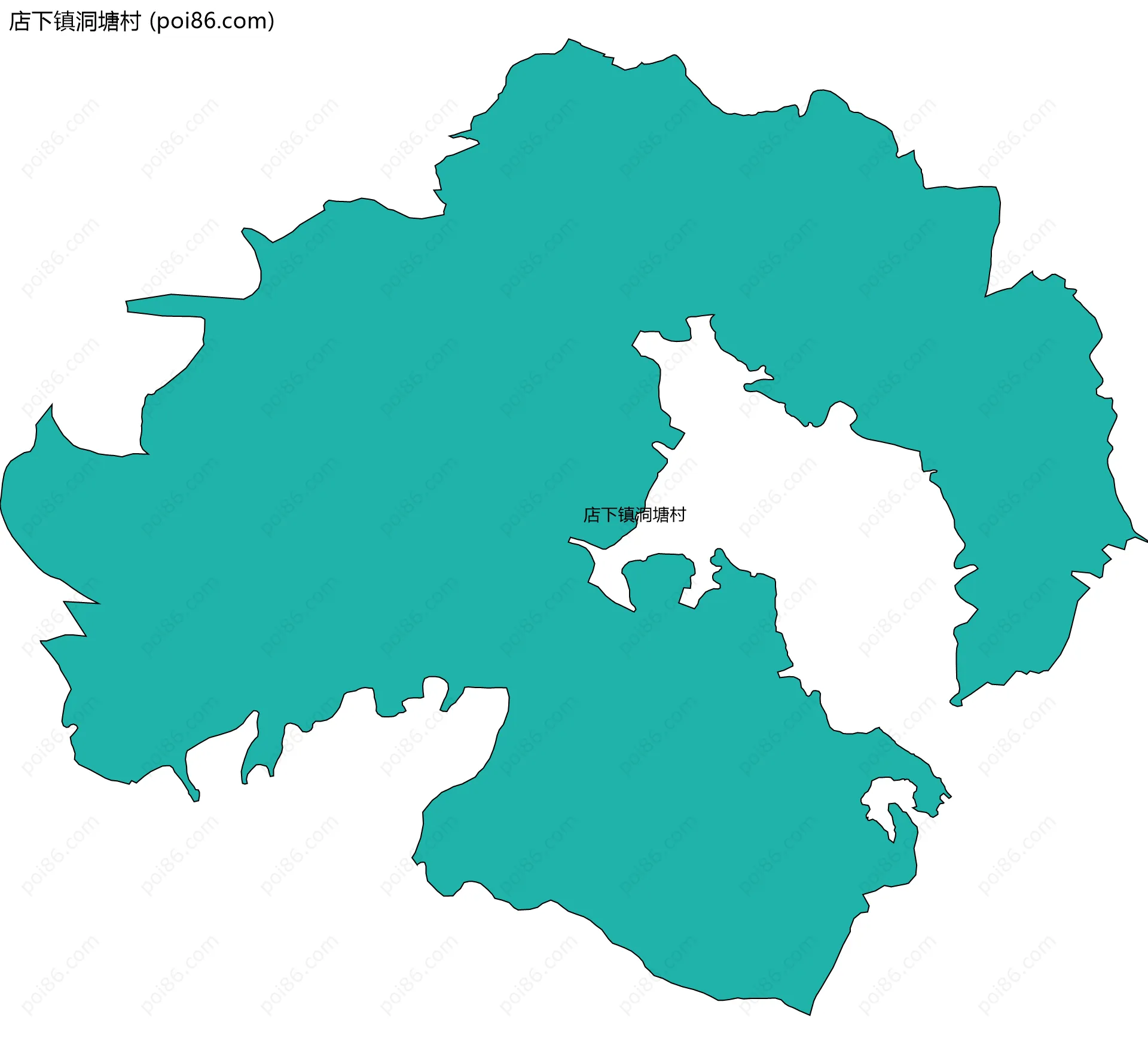 店下镇洞塘村边界地图