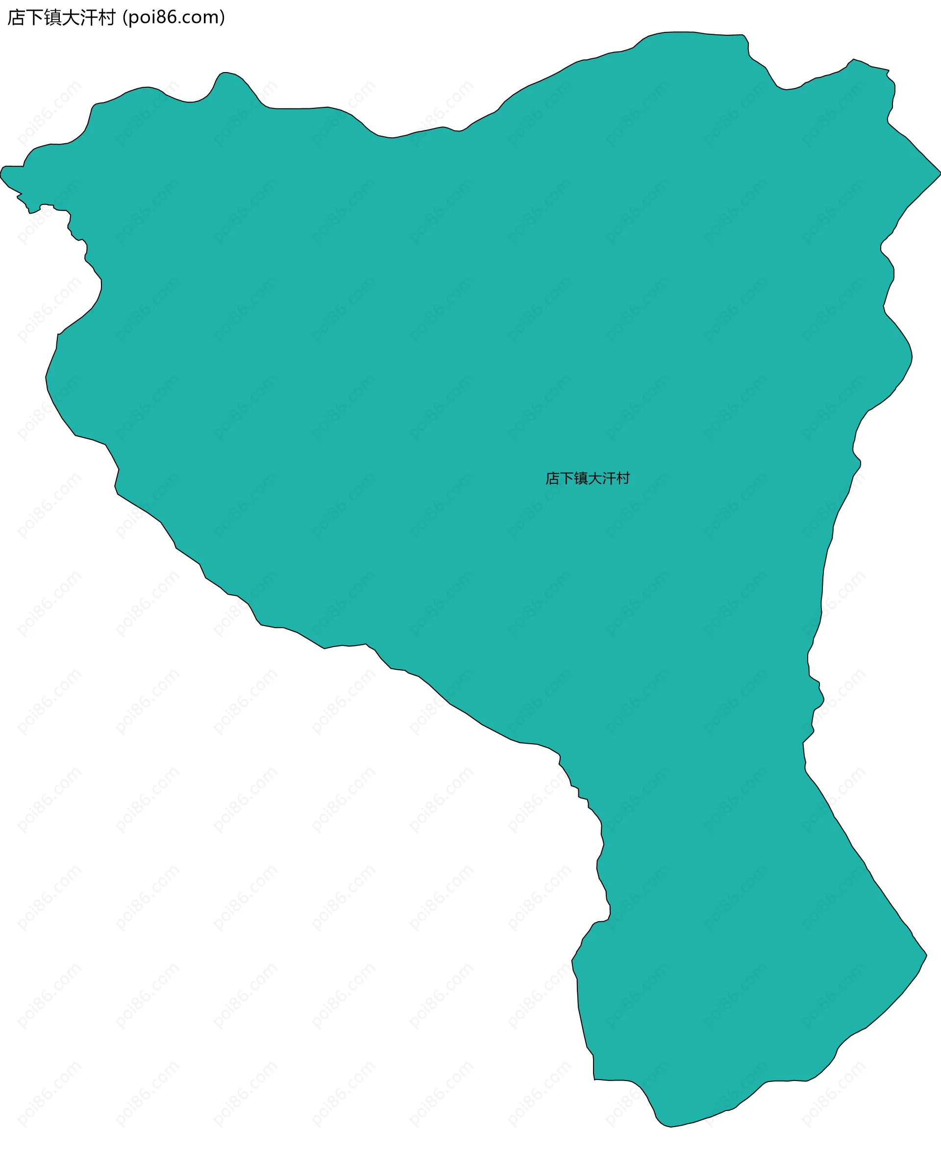 店下镇大汗村边界地图