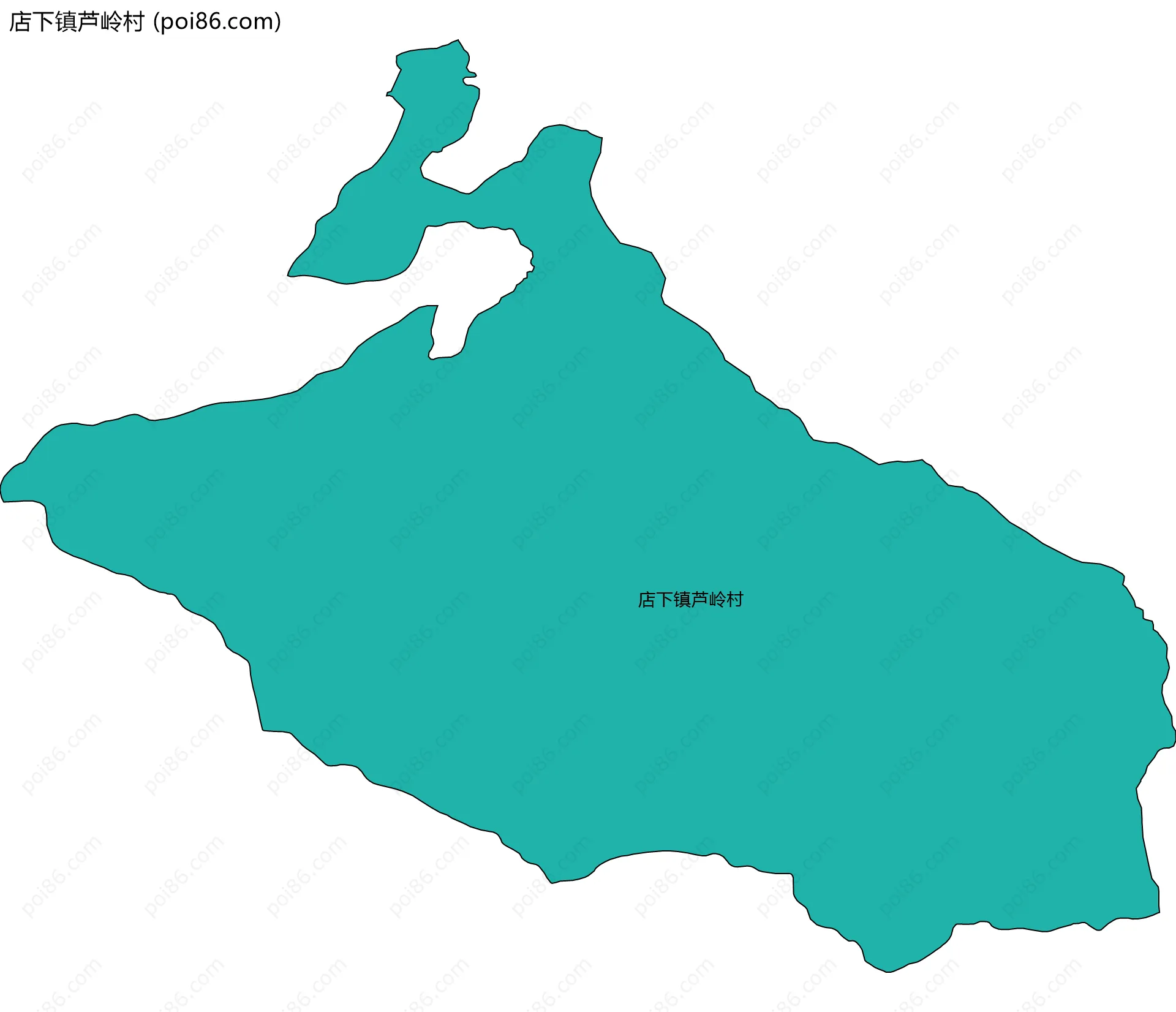 店下镇芦岭村边界地图