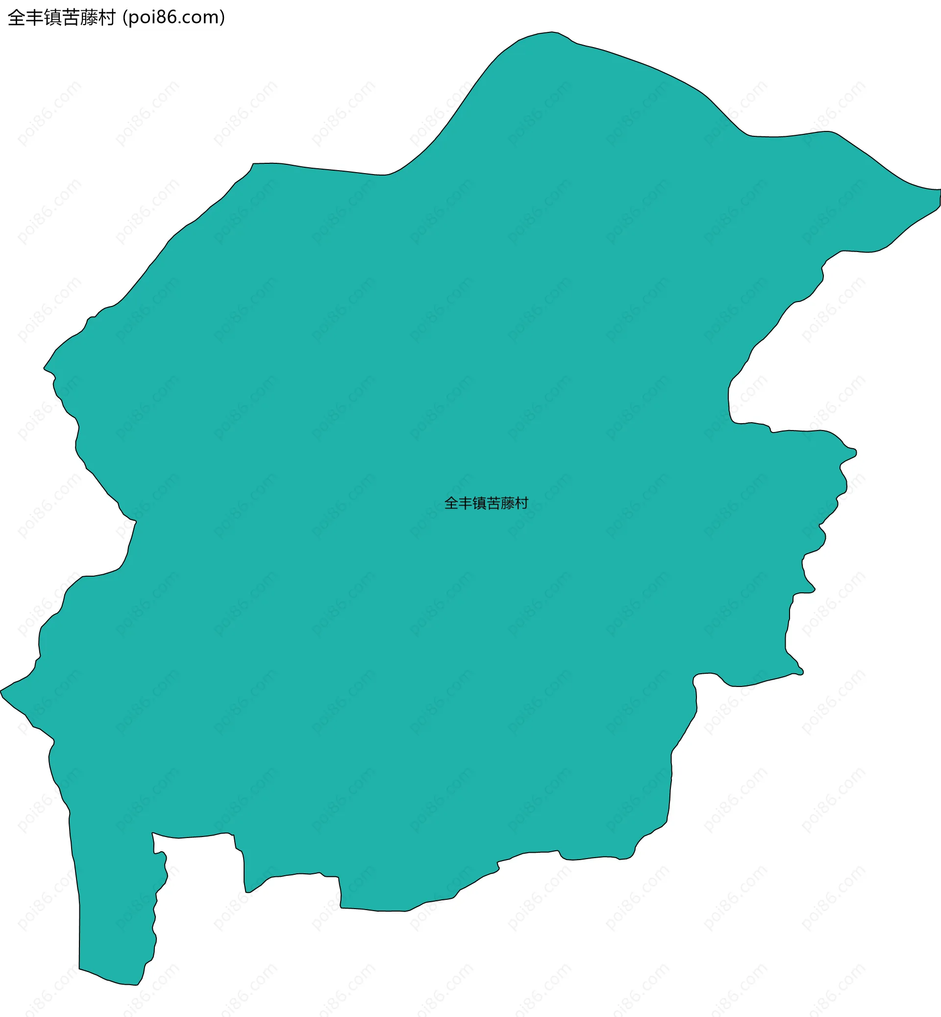 全丰镇苦藤村边界地图