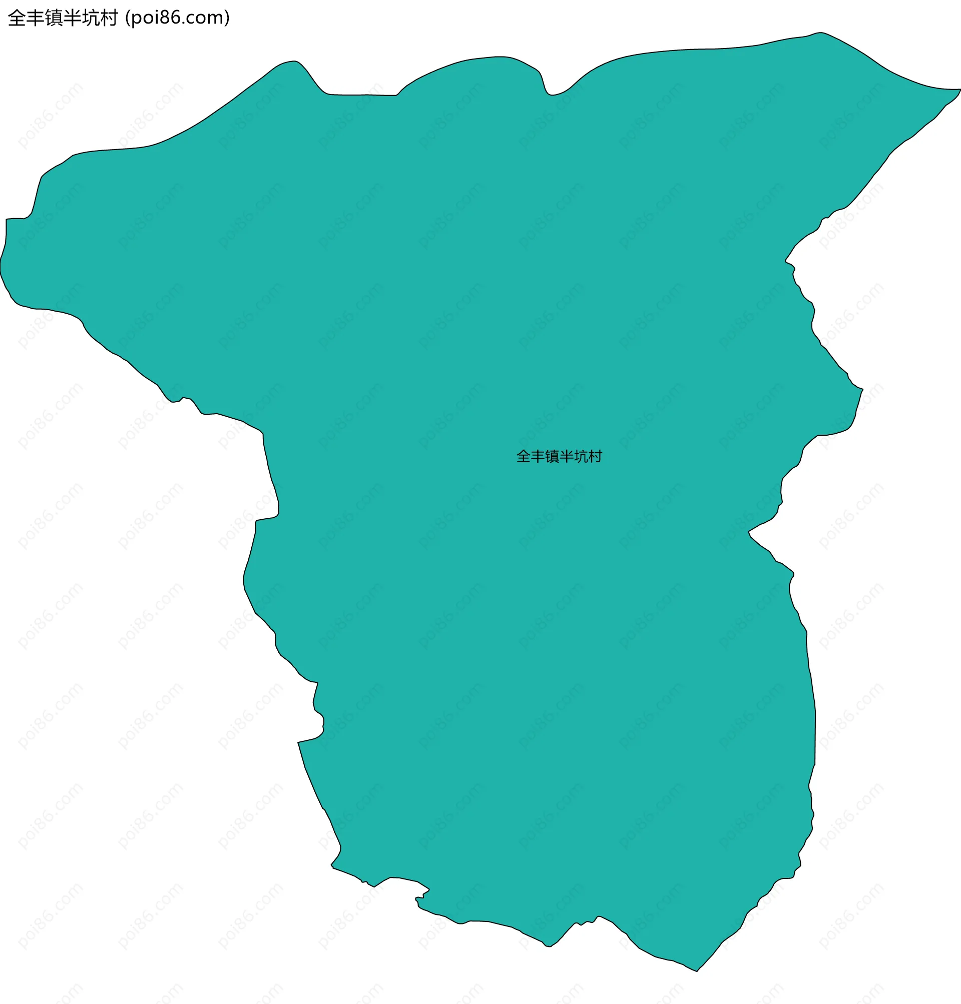 全丰镇半坑村边界地图