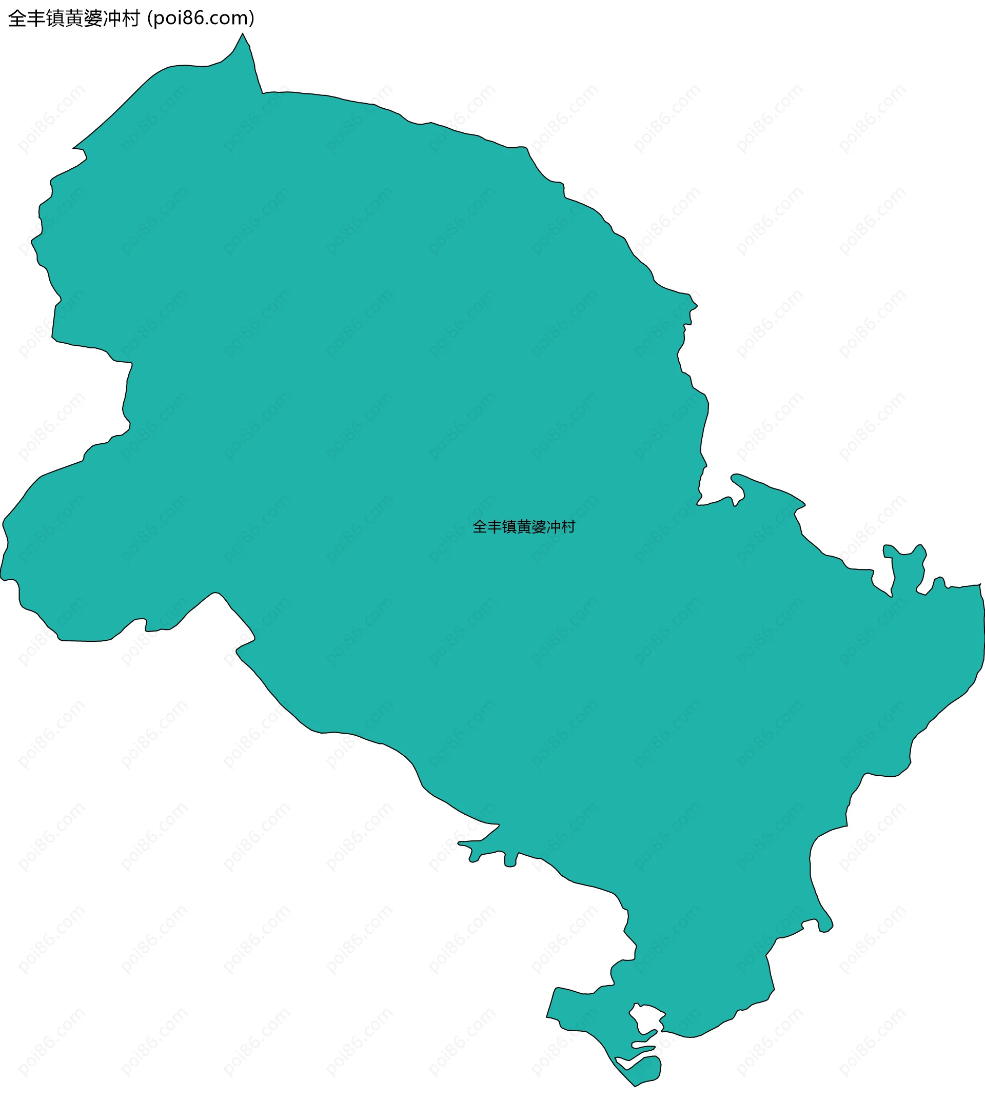 全丰镇黄婆冲村边界地图