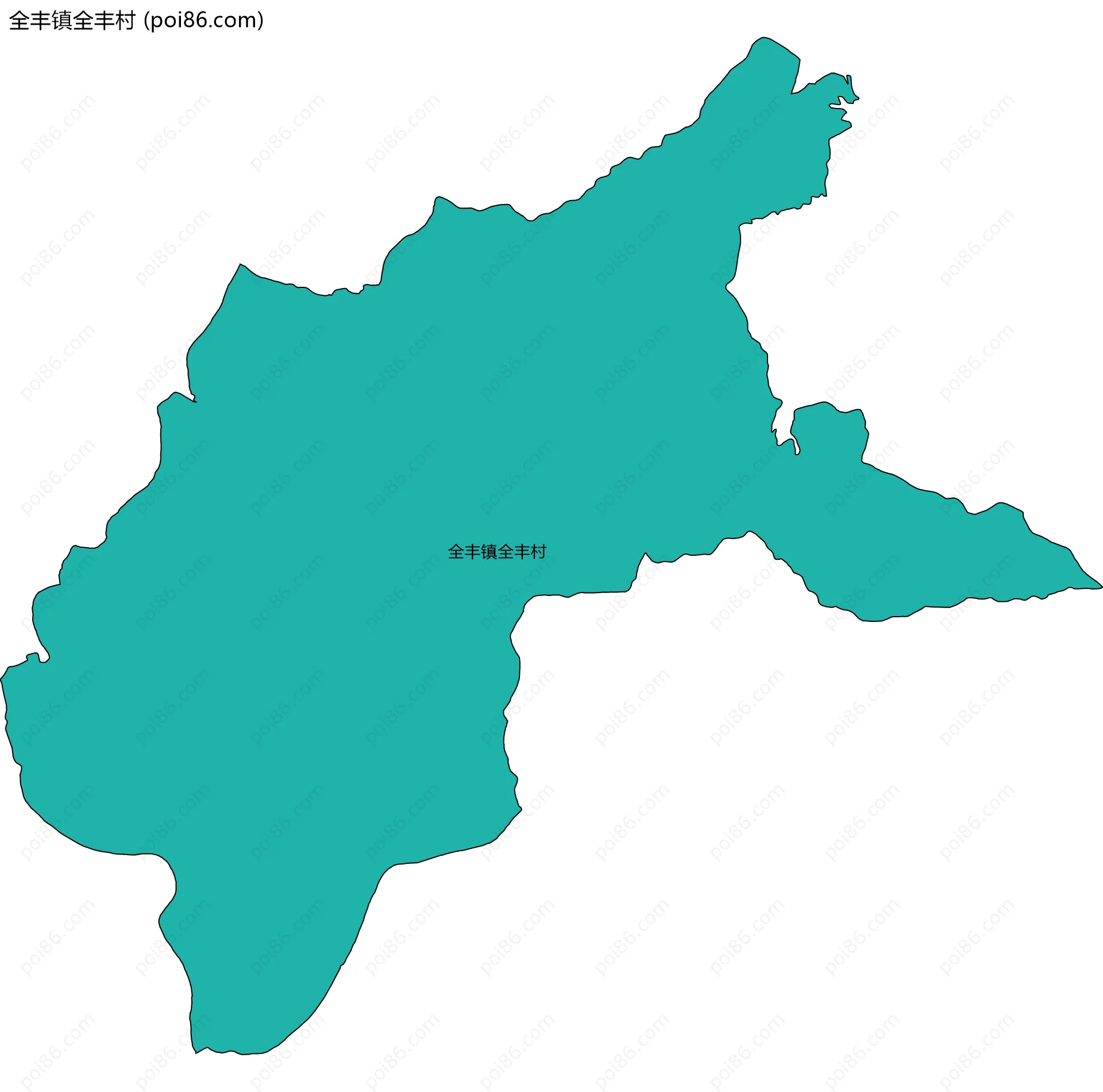 全丰镇全丰村边界地图