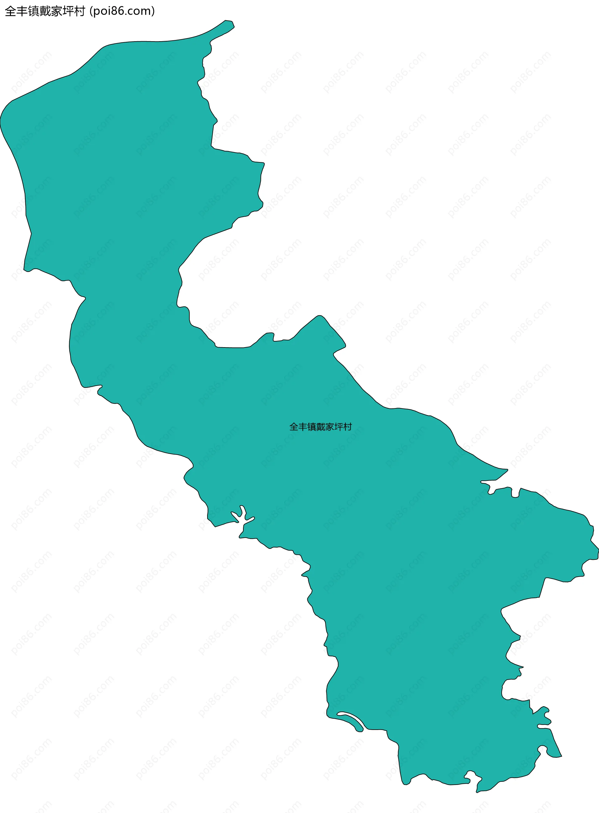 全丰镇戴家坪村边界地图