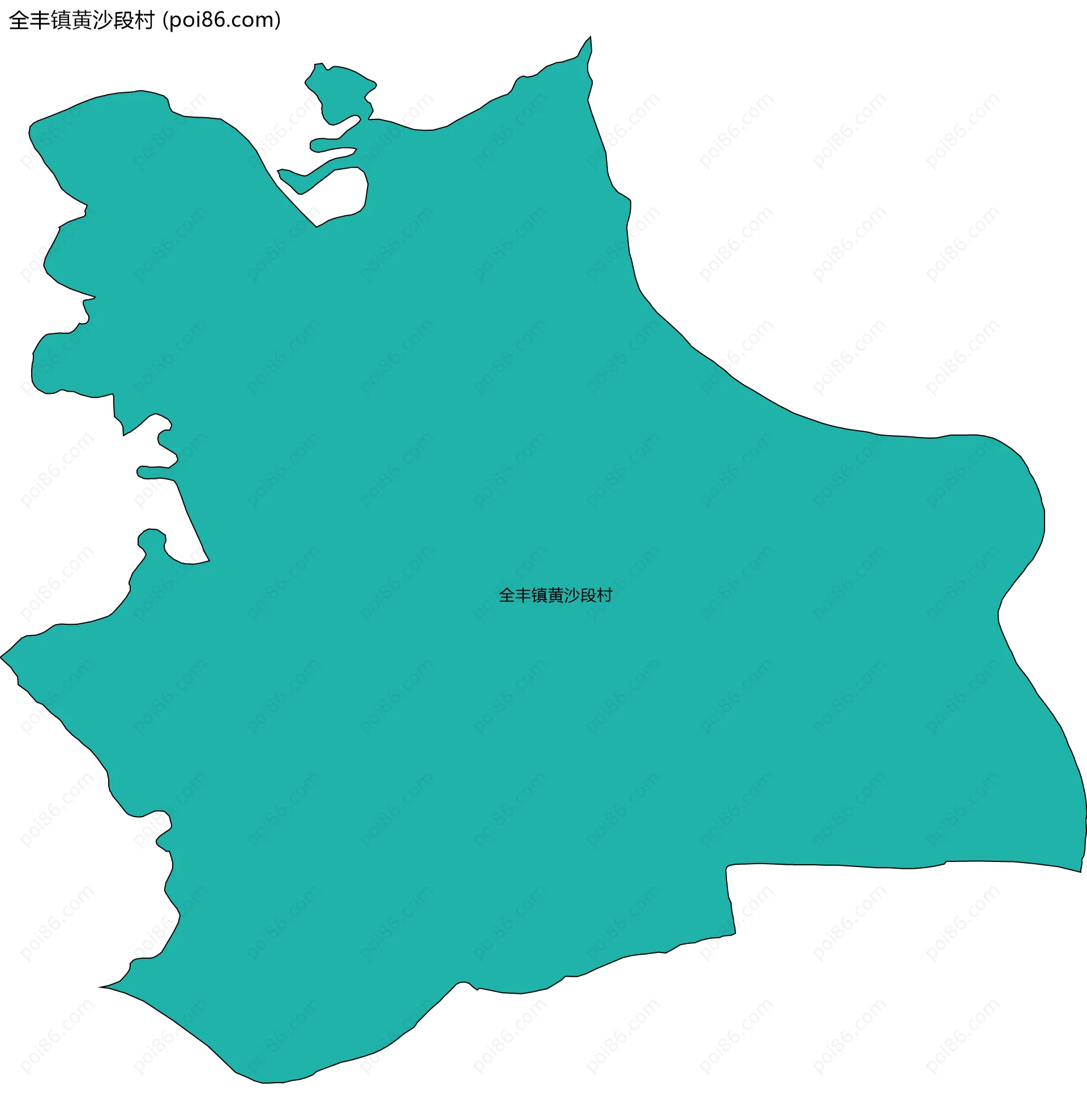 全丰镇黄沙段村边界地图