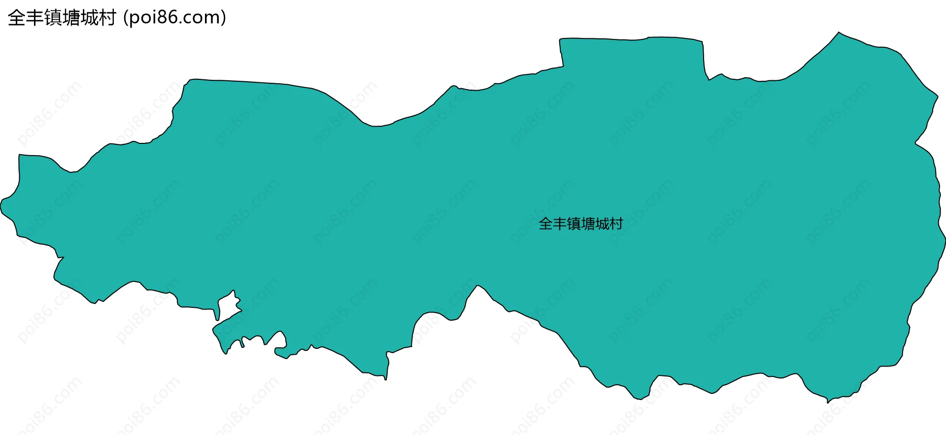 全丰镇塘城村边界地图