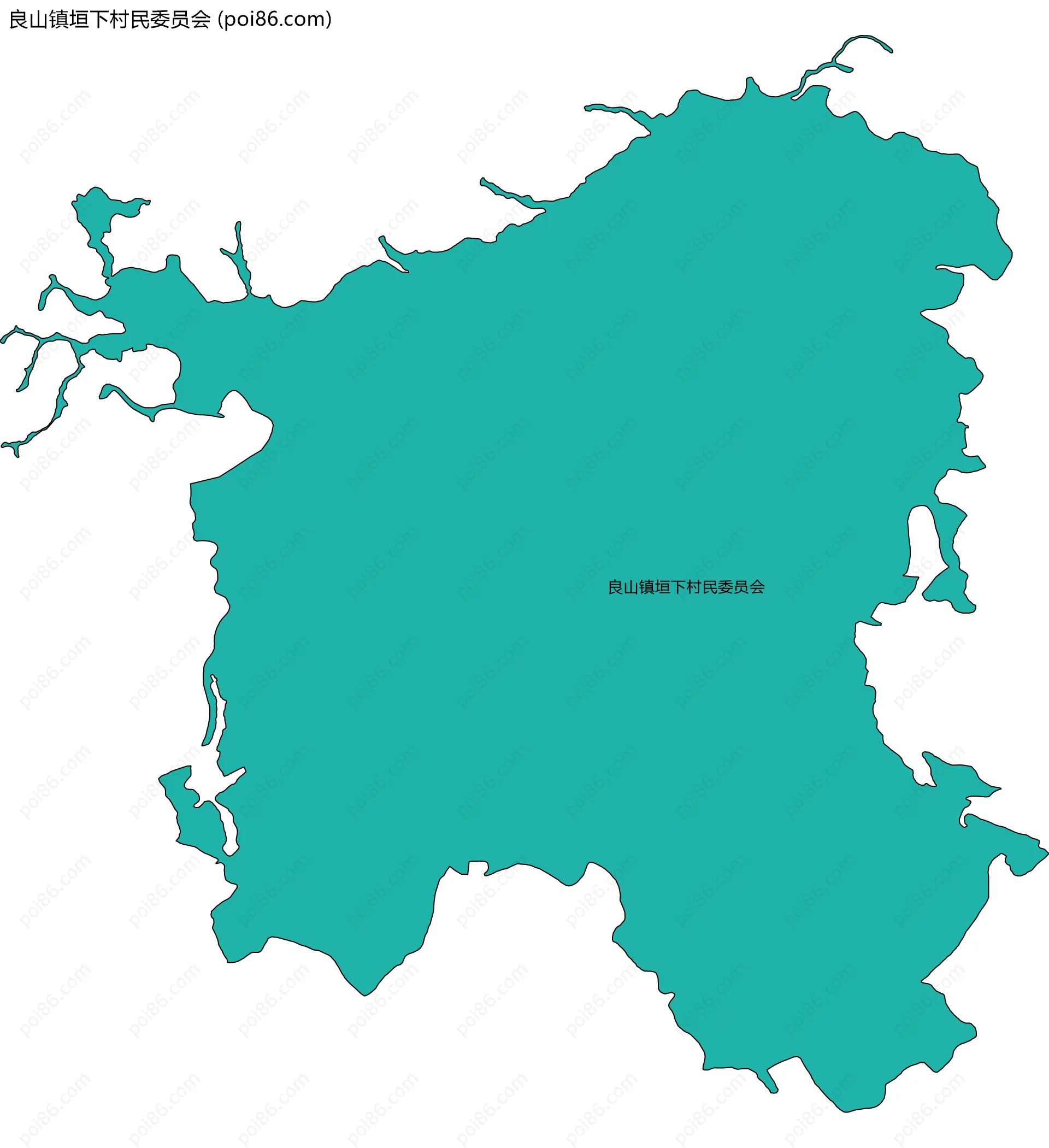 良山镇垣下村民委员会边界地图