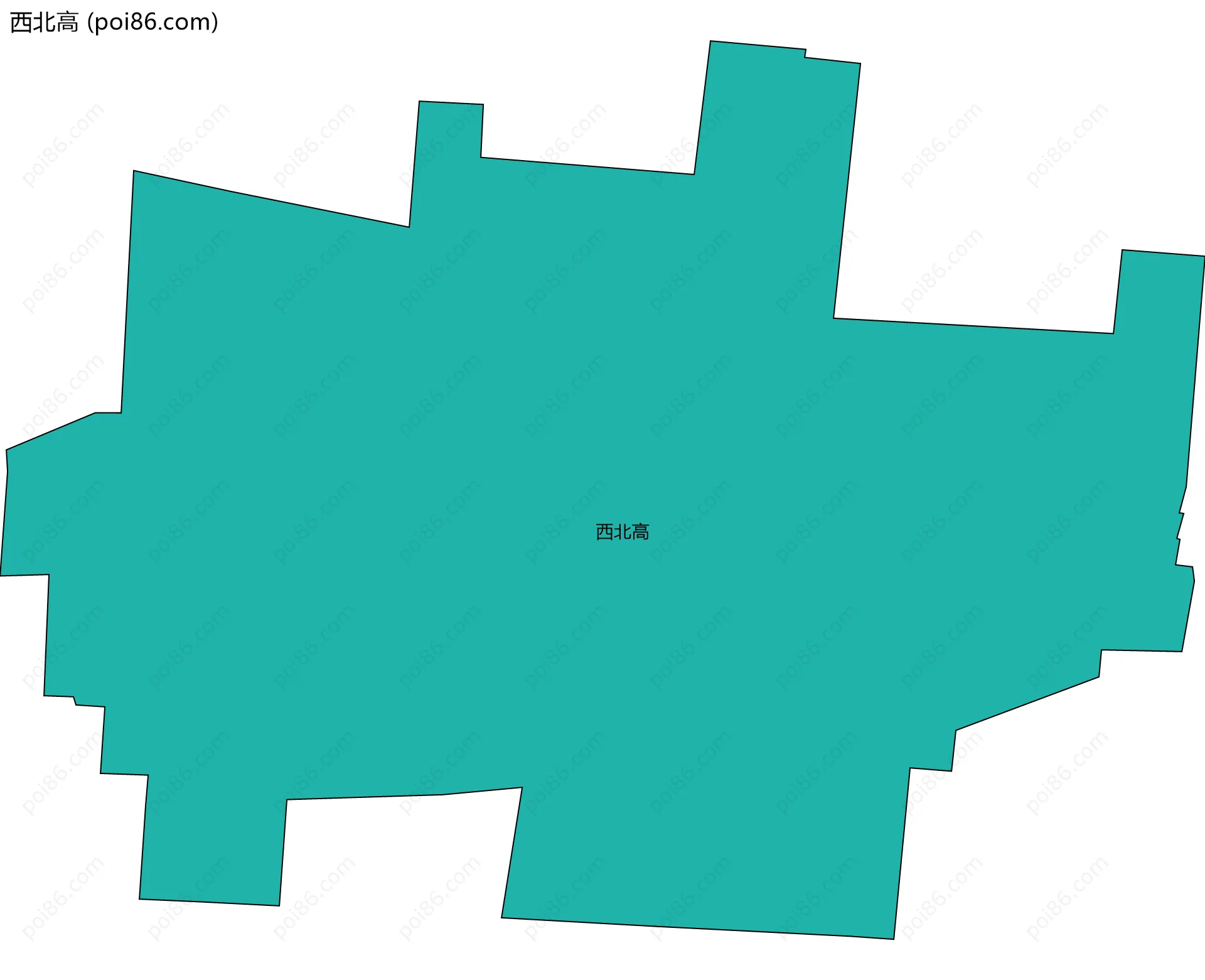 西北高边界地图