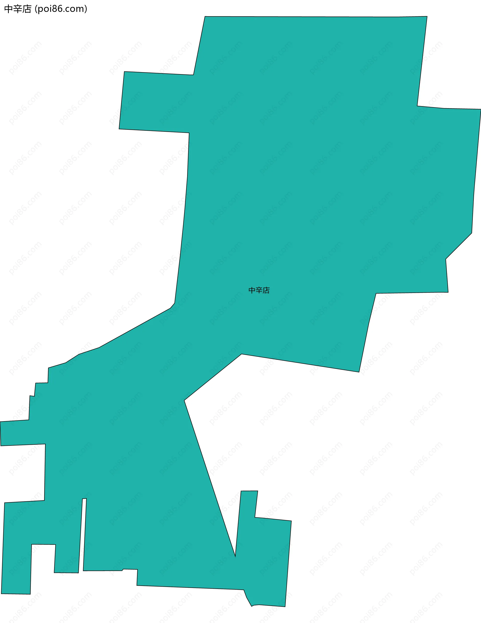 中辛店边界地图