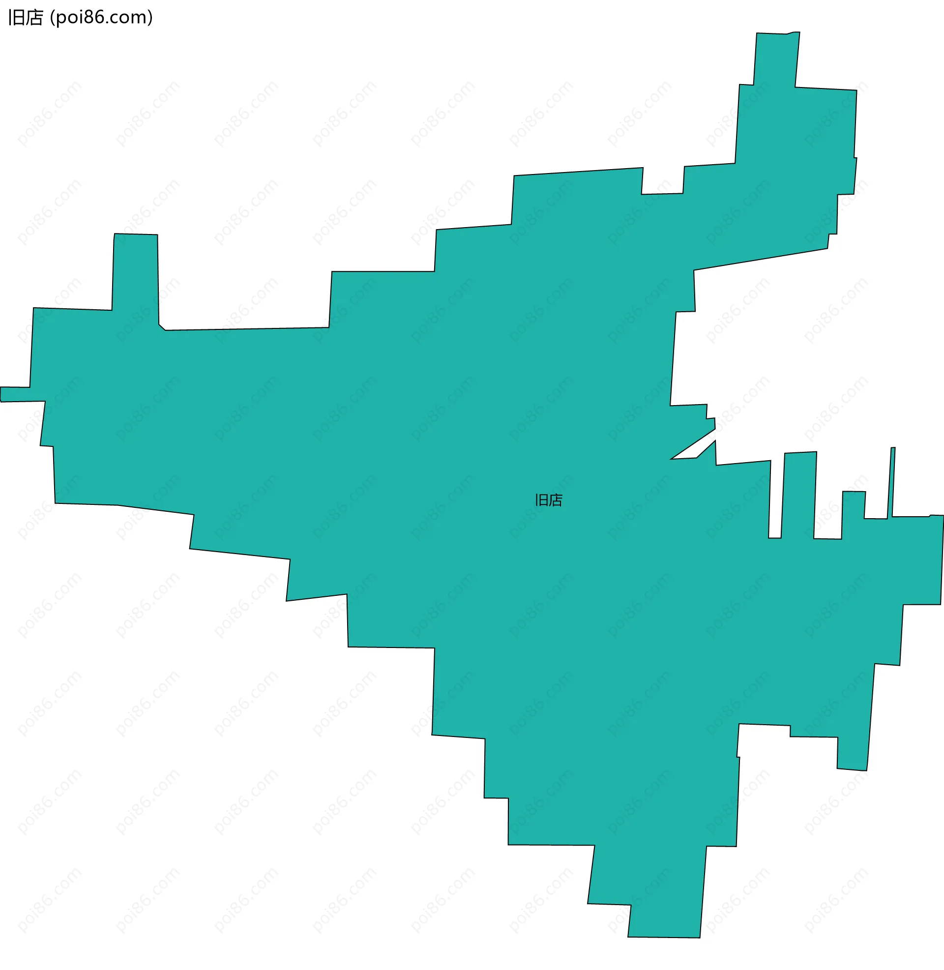 旧店边界地图