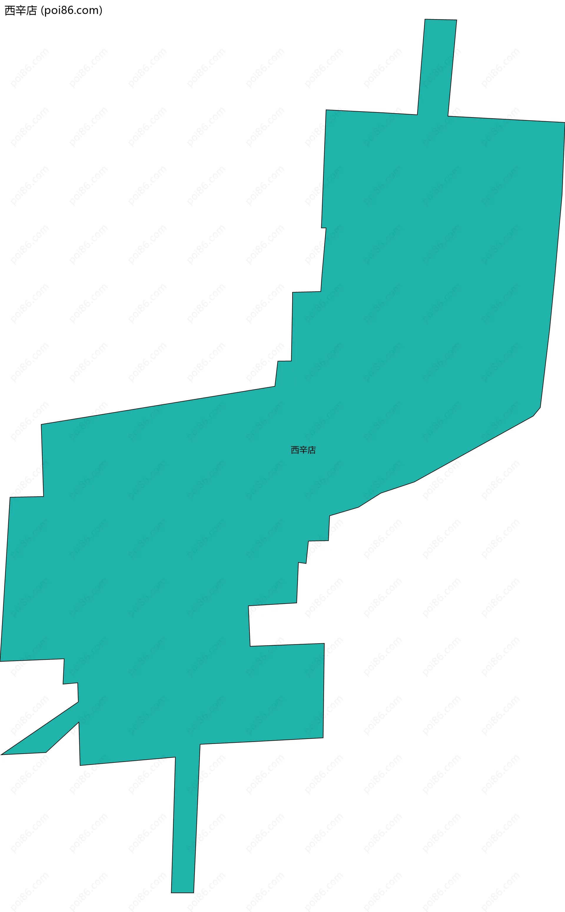 西辛店边界地图