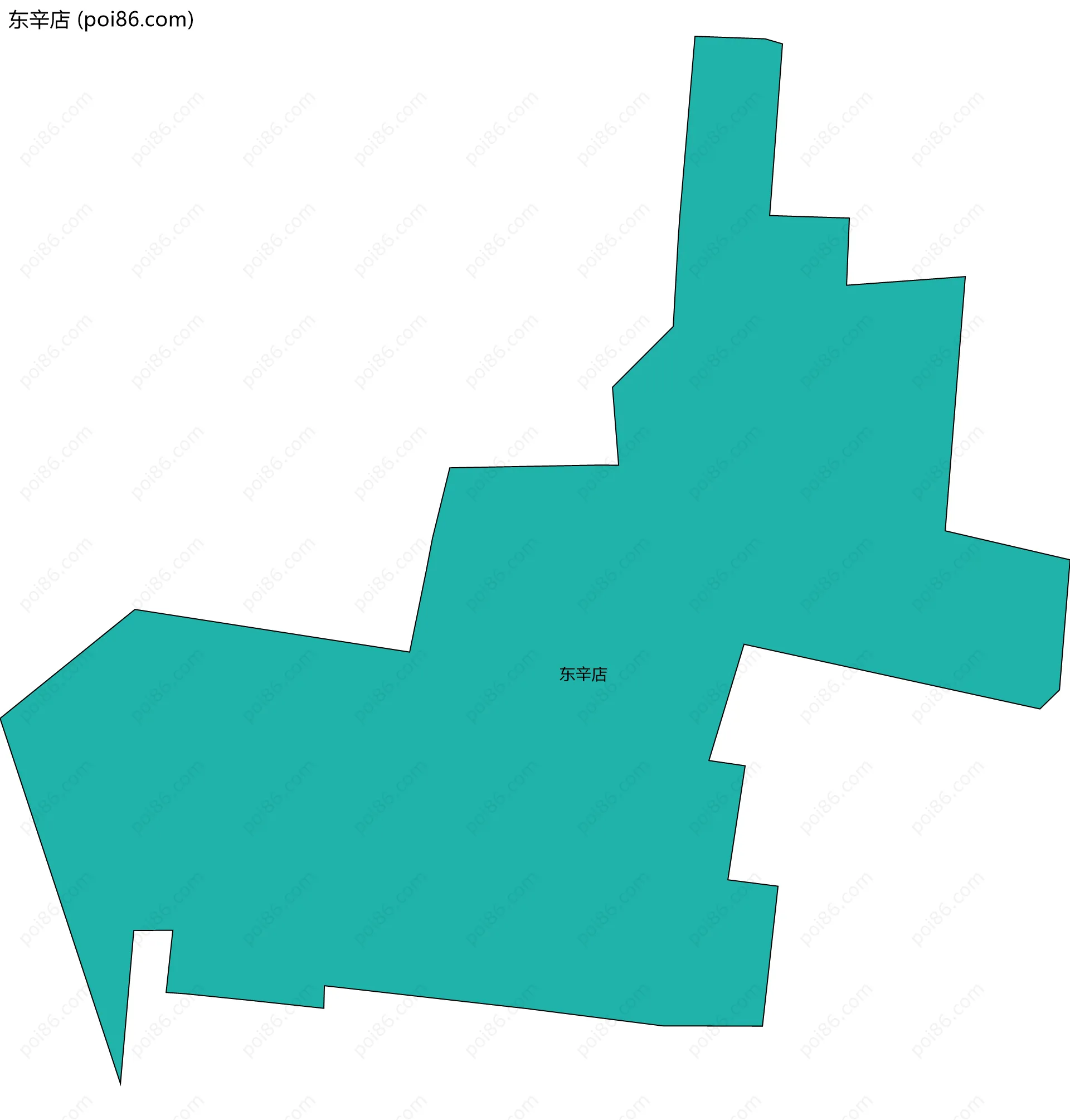 东辛店边界地图