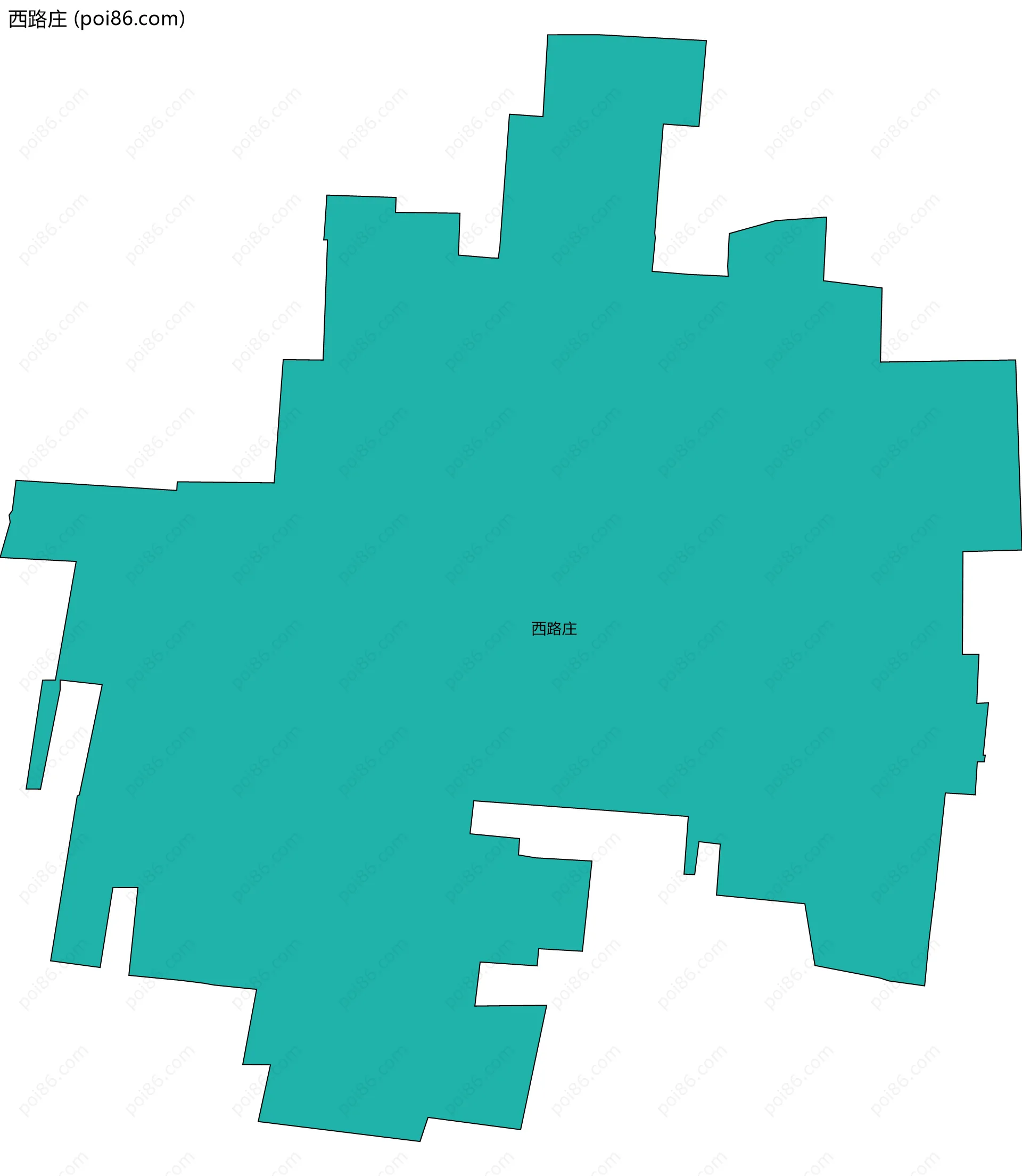 西路庄边界地图