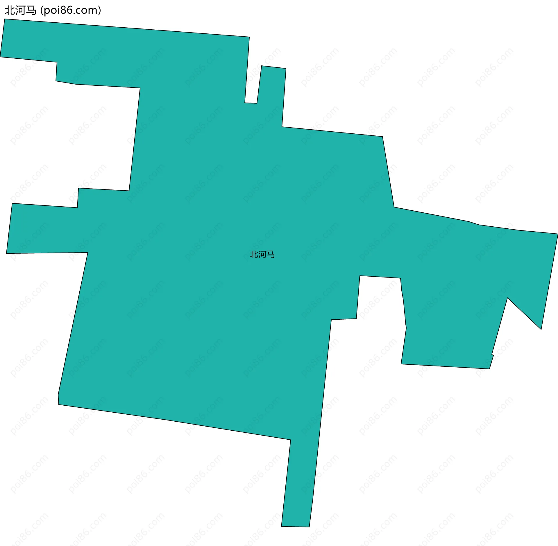 北河马边界地图