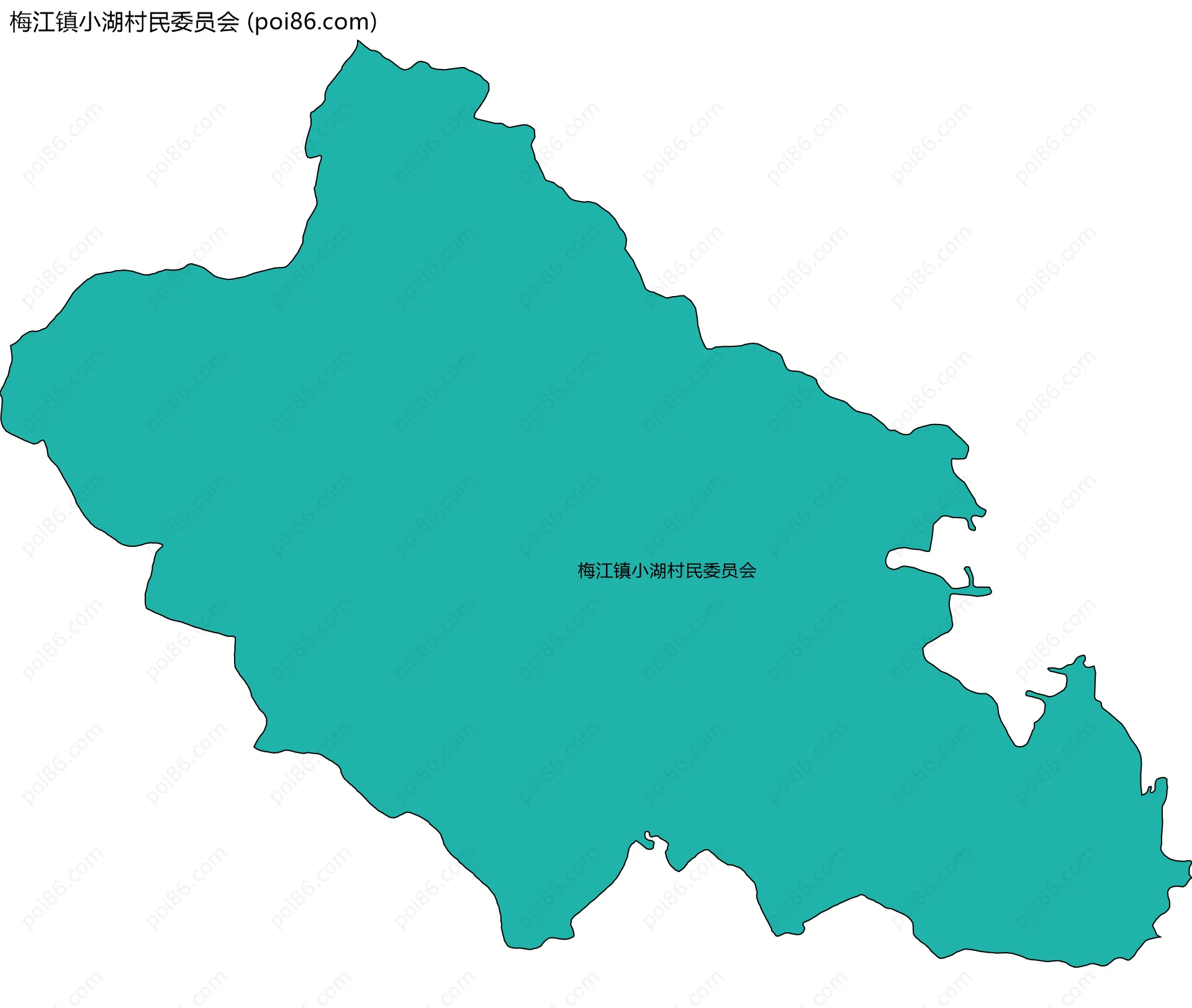 梅江镇小湖村民委员会边界地图