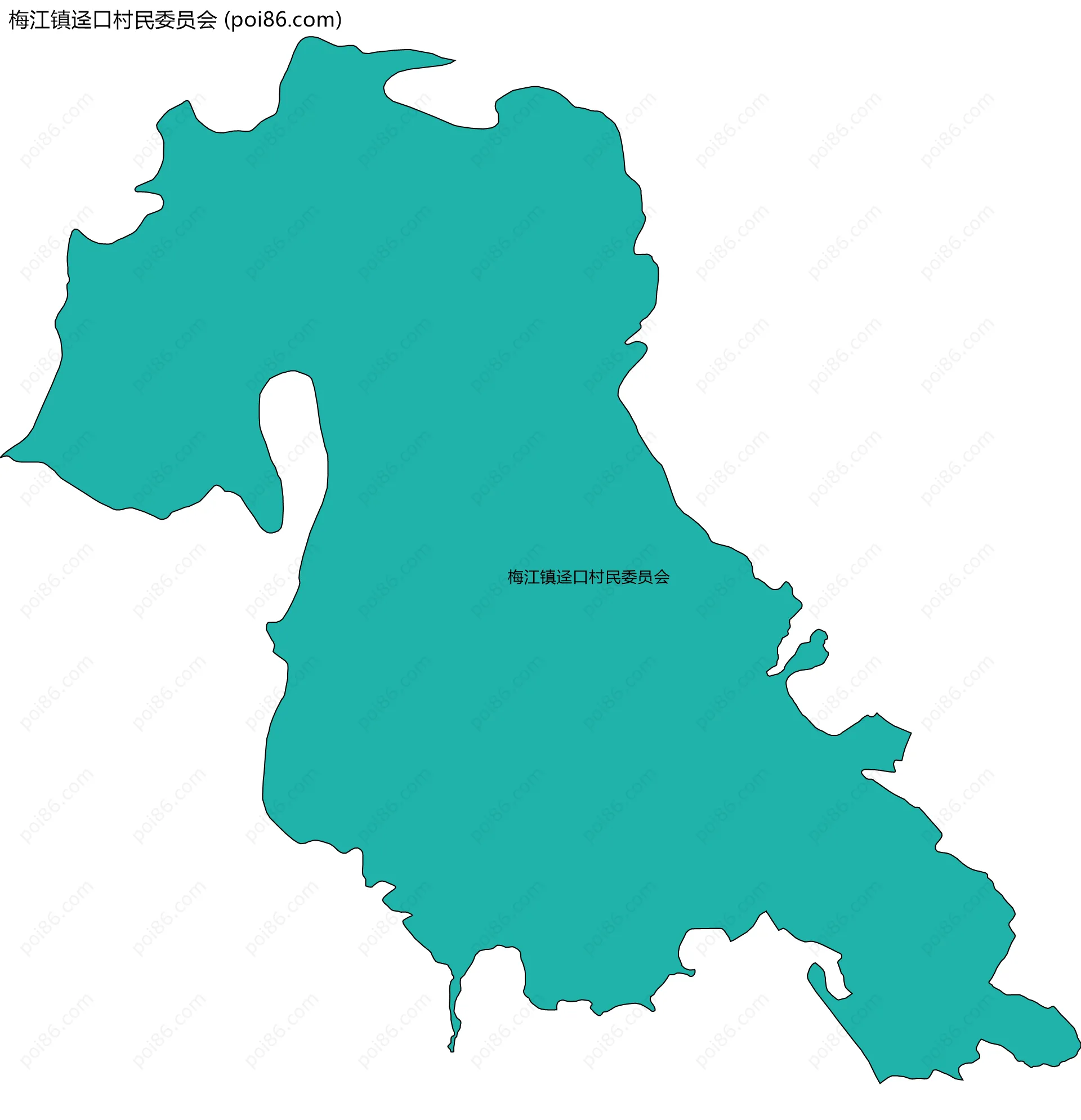 梅江镇迳口村民委员会边界地图