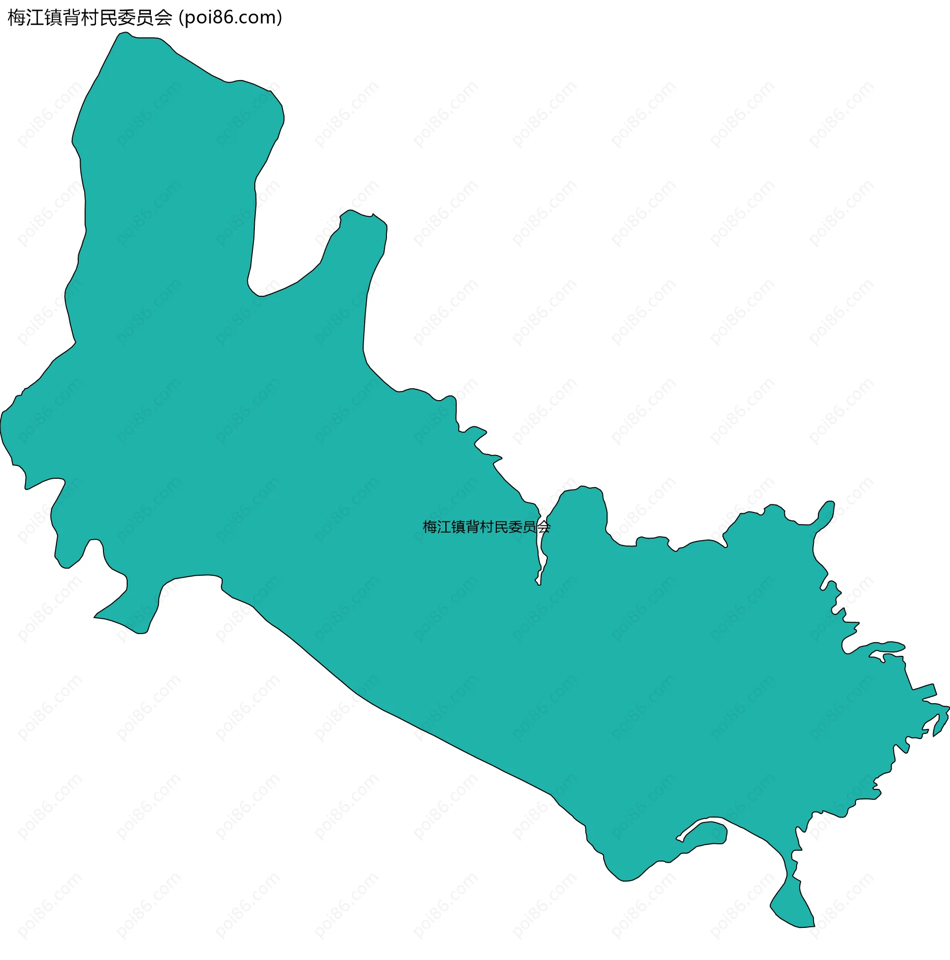 梅江镇背村民委员会边界地图