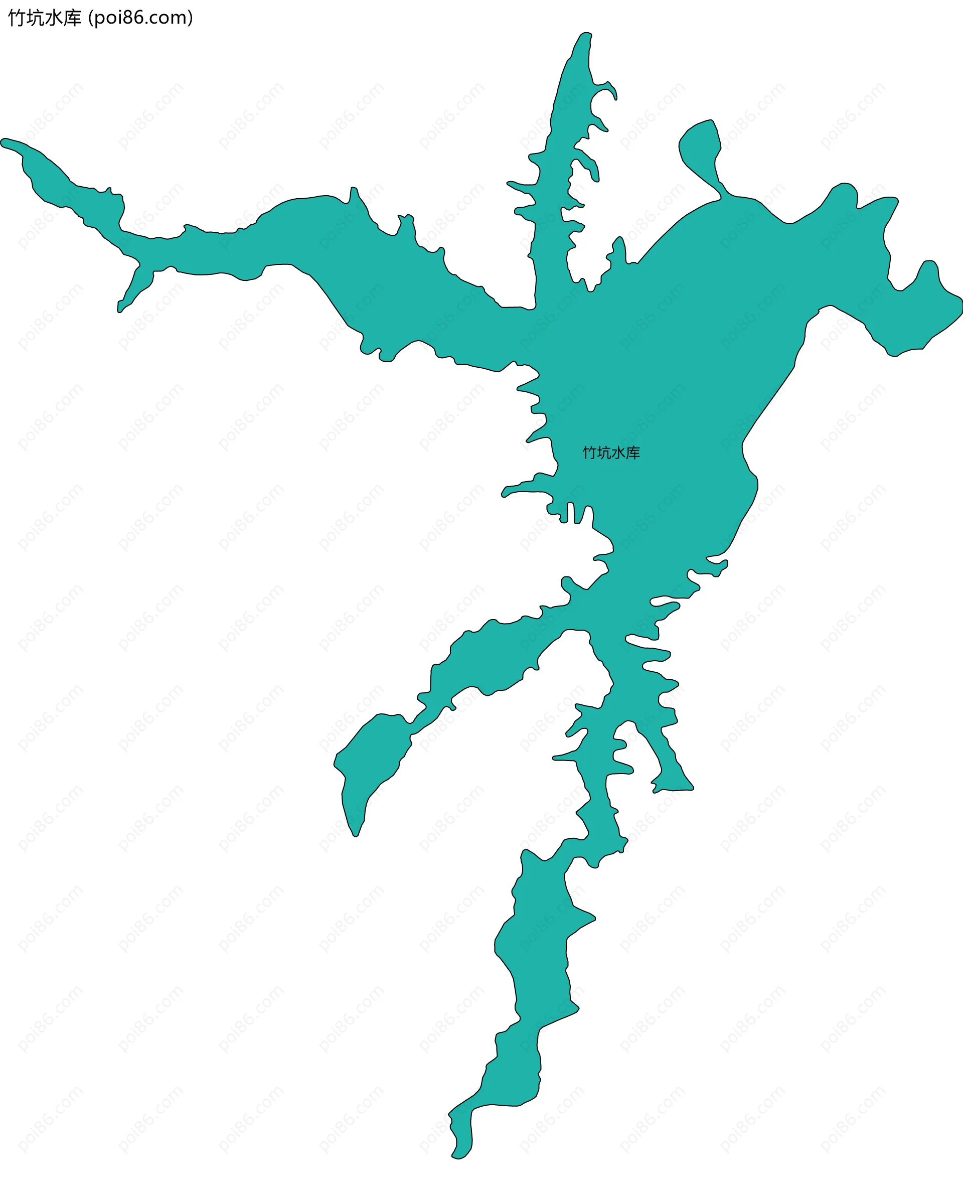 竹坑水库边界地图